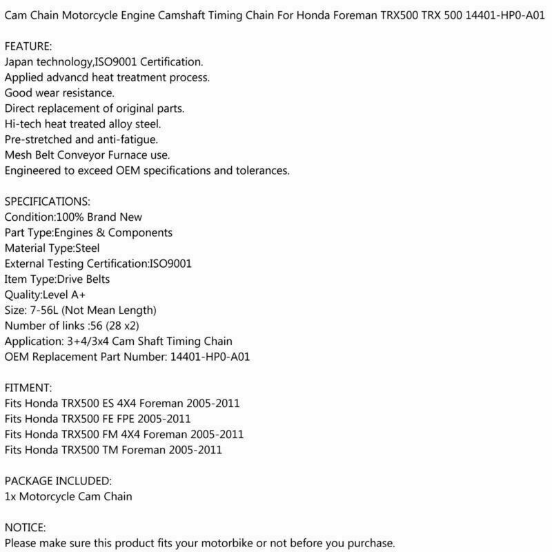 Nockenkette Nockenwelle 56L für Honda Foreman TRX500 TRX 500 2005–11 14401-HP0-A01 Generisch 