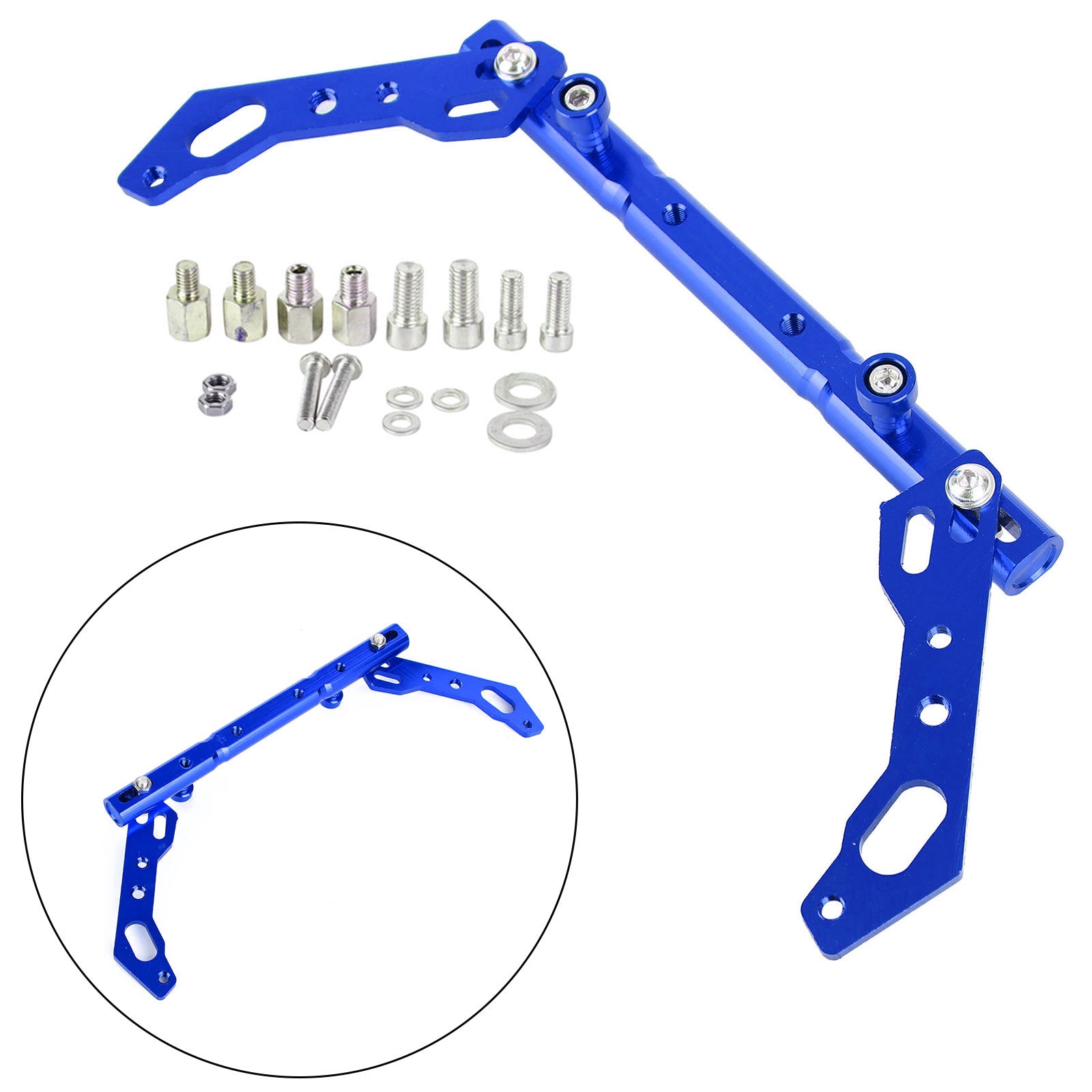 Cnc Adjustable Balance Cross Handle Bar Aluminum Lever Blue Fits For Motor Generic