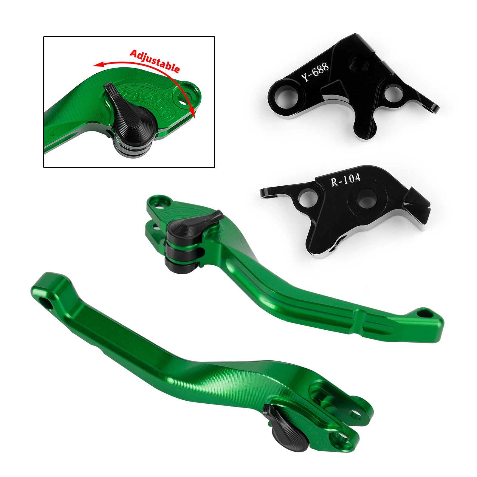 Palanca de freno de embrague corta CNC compatible con Yamaha YZF R1 R6 R6S VERSIÓN CA/UE