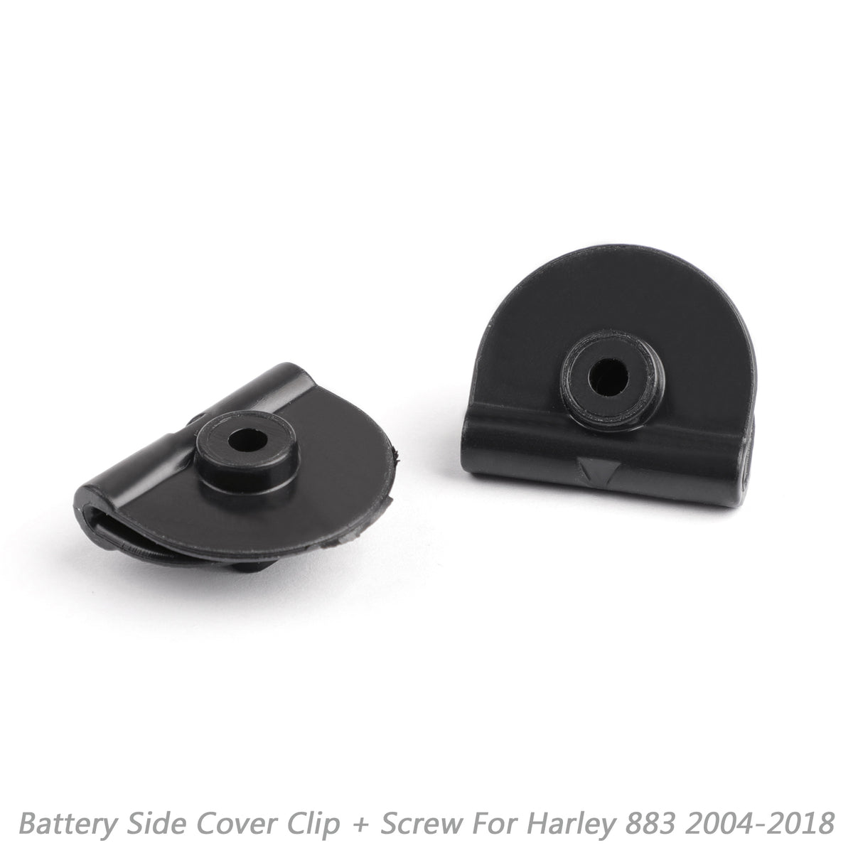 Harley Batterie-Clip für linke Seitenabdeckung + Schraube, passend für Sportster XL883 XL1200 2004–2018, 1200, Schwarz