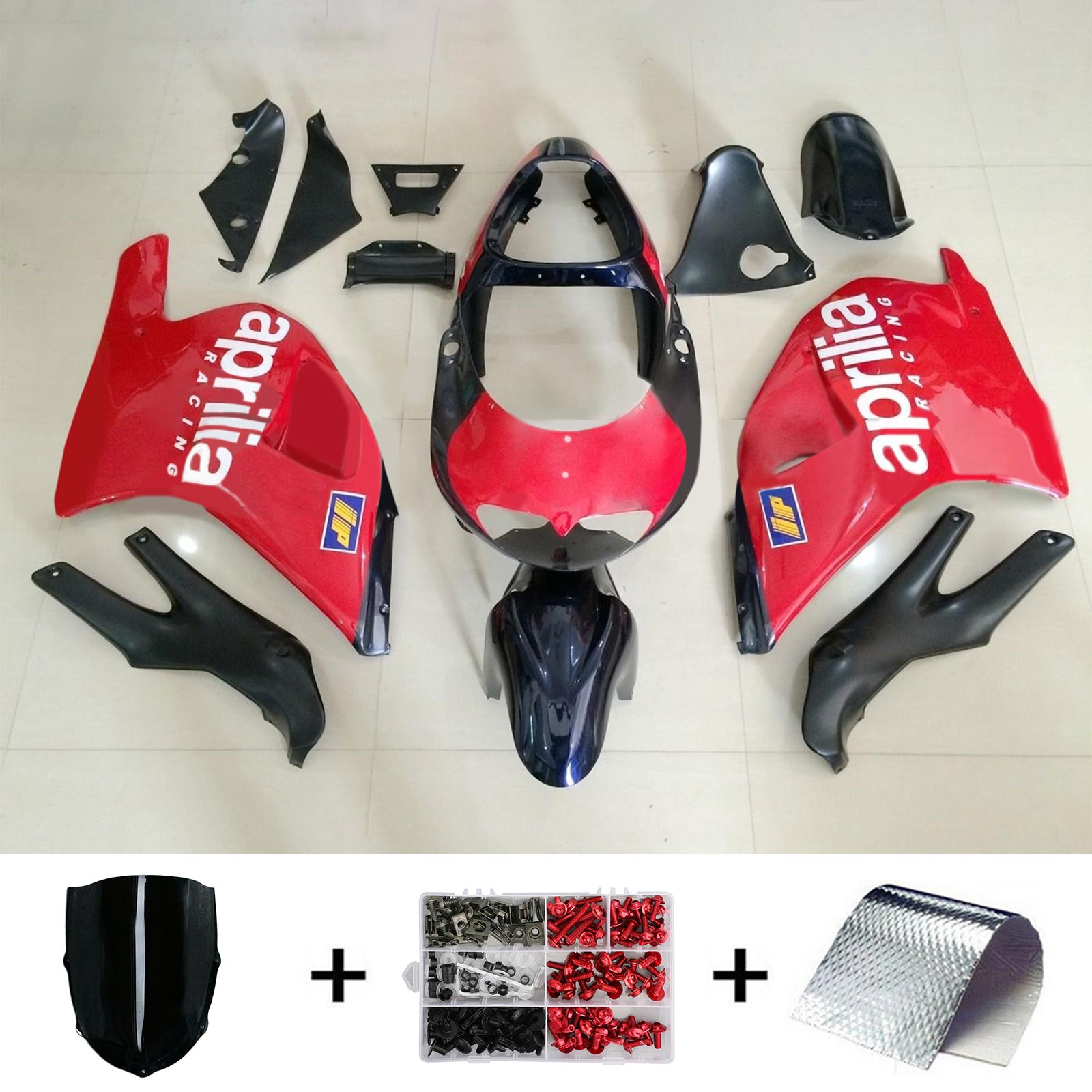 Amotopart 1994-1997 Aprilia RS250 Red&Black Fairing Kit