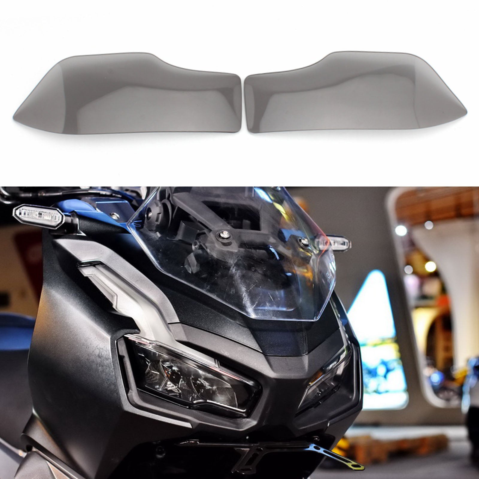 Protection de lentille de phare avant pour Honda Adv 150 2019 – 2020, fumée générique