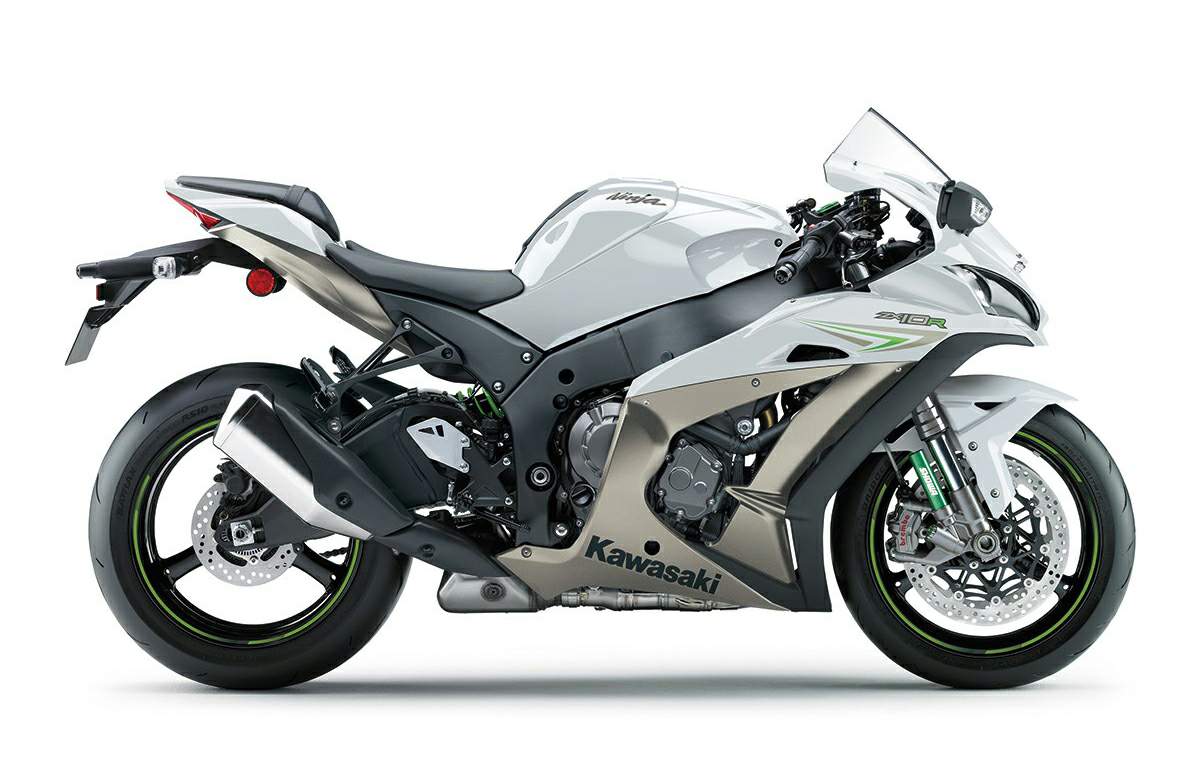 Amotopart Kawasaki 2016–2020 ZX10R weißes Verkleidungsset