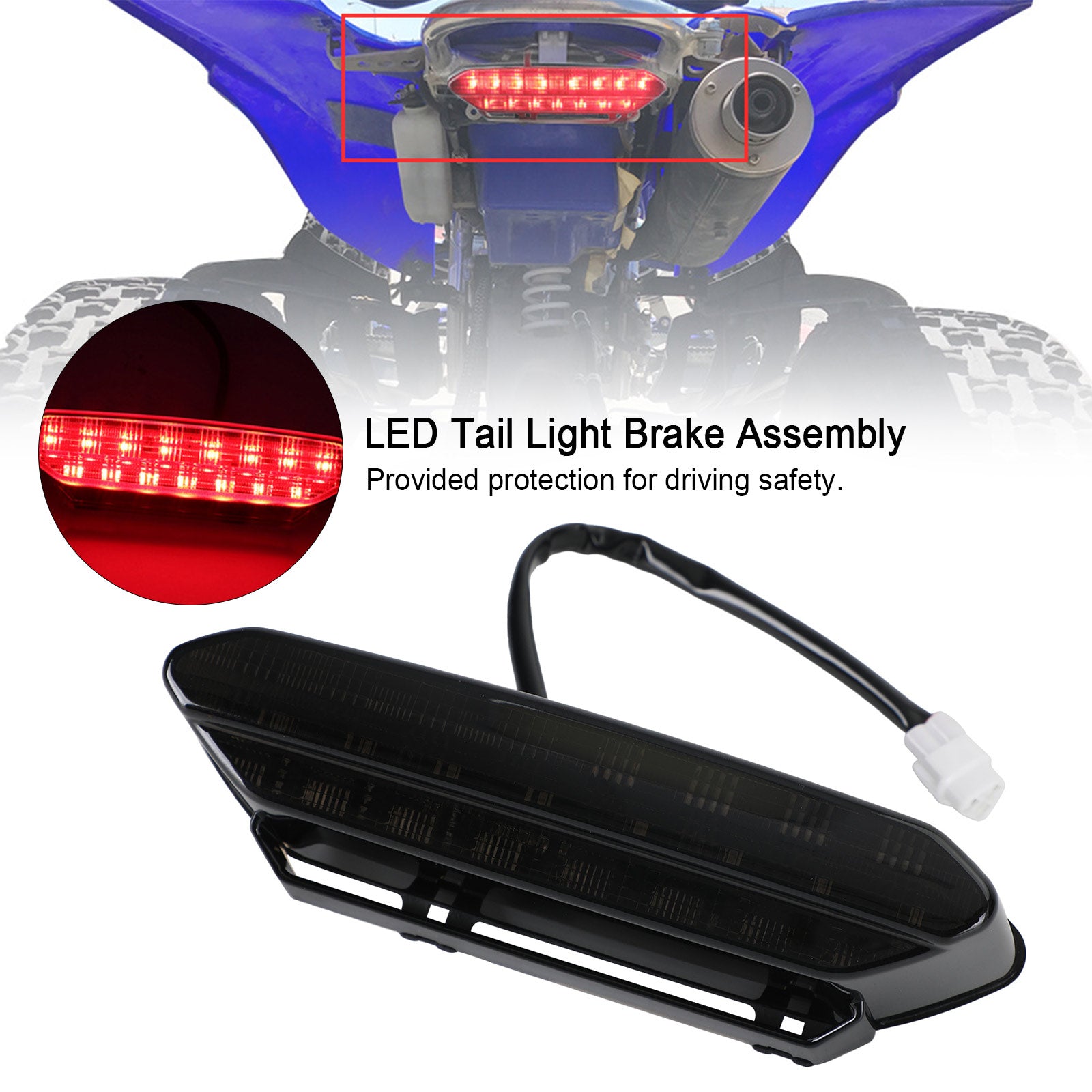 Feu arrière LED pour YAMAHA YFZ450 YFZ 450 2006-2009 5TG-84710-21-00 générique