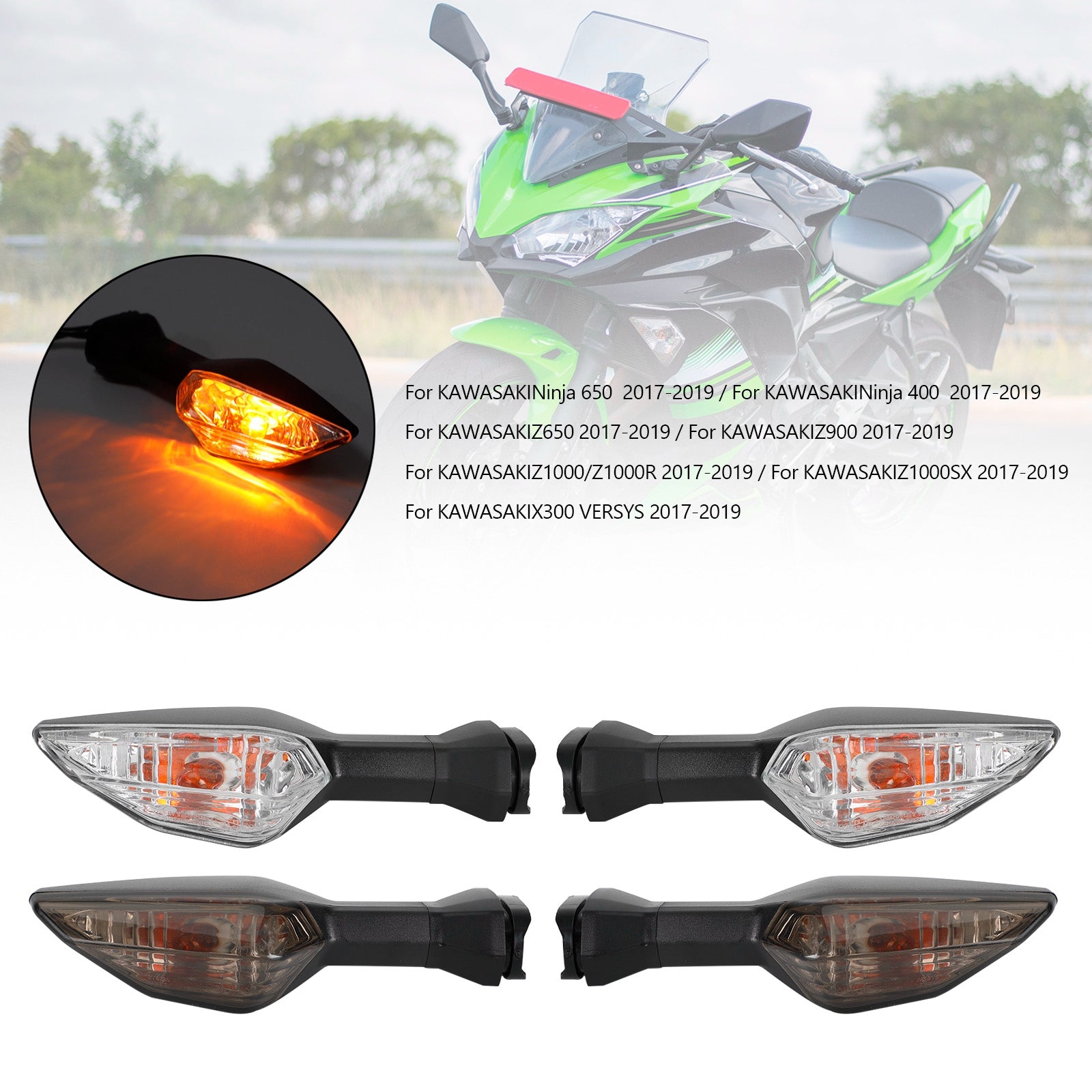 Turn Signal Light Indicator Lamp For Kawasaki Ninja Z400 Z650 Z900 Z1000 Z1000SX