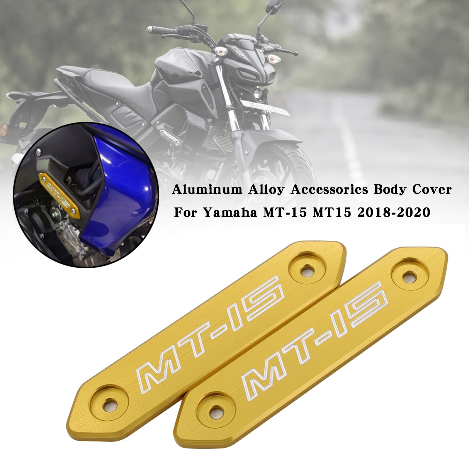 Aluminiumlegierungs-Zubehör-Karosserieabdeckung für Yamaha MT 15 MT-15 MT15 2018–2020