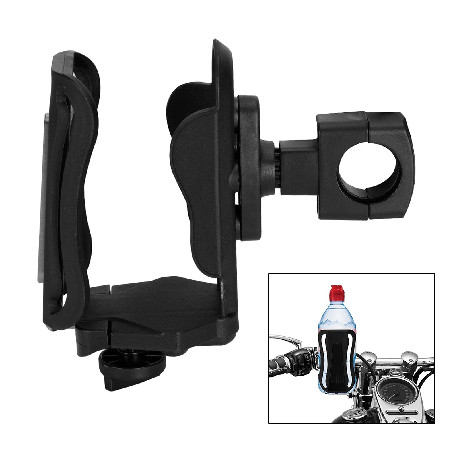 Cup Holder Beverage Water Bottle Cage Mount Handlebar 25mm For Motorbike Titanium Generic