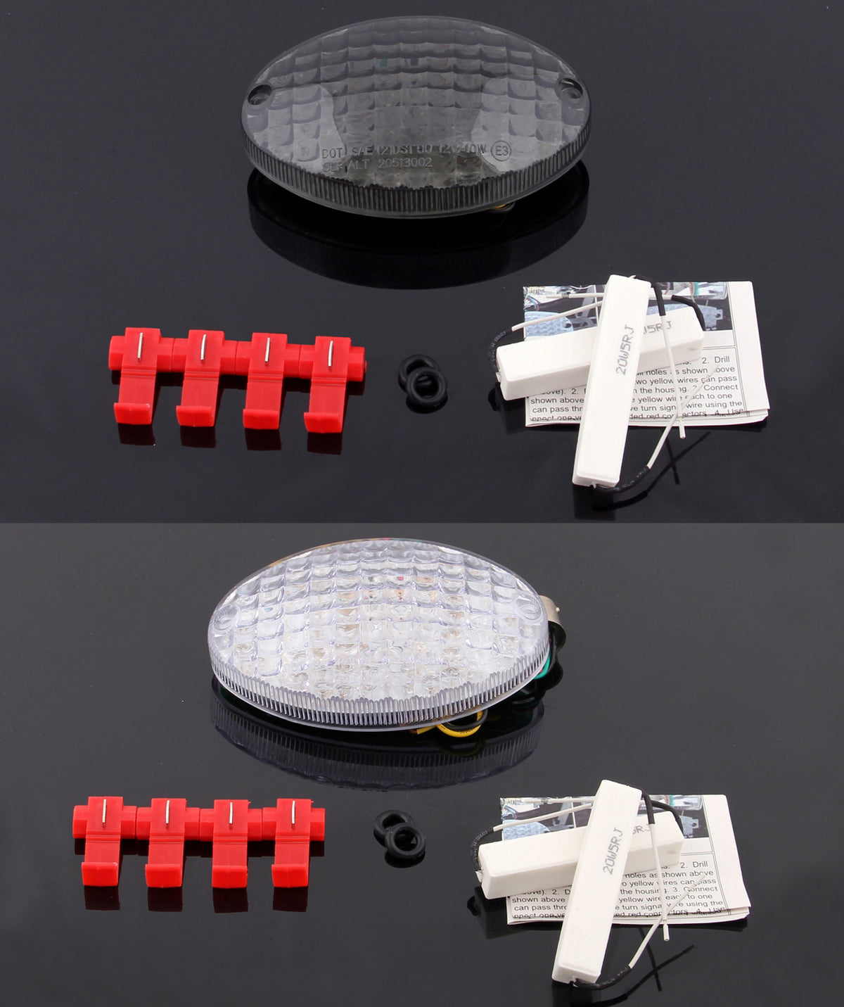 Indicatori di direzione integrati con fanale posteriore a LED trasparente Buell Blast Firebolt 2002-2003