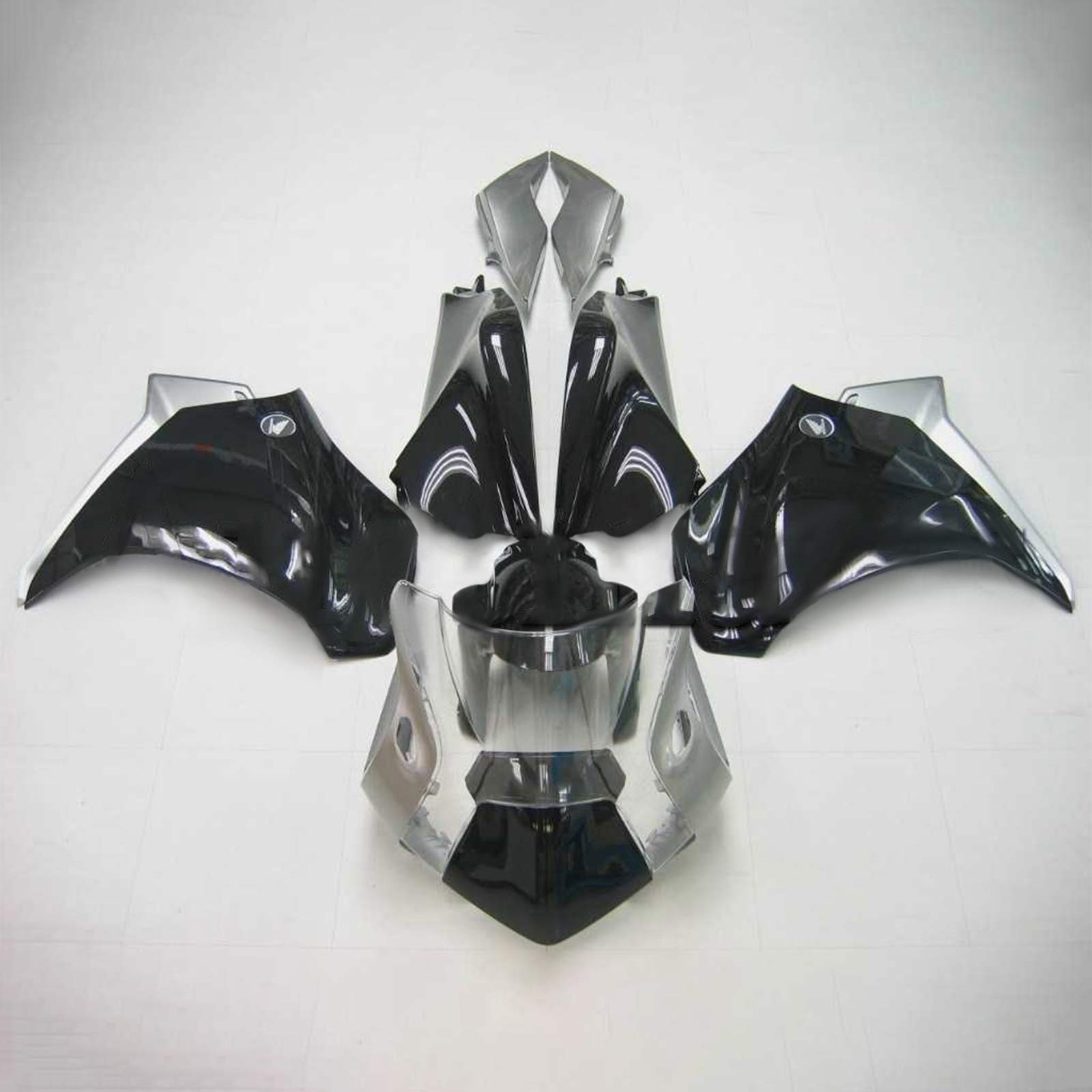 Amotopart 2010-2013 Honda VFR1200 Fairing Black Style2 Kit