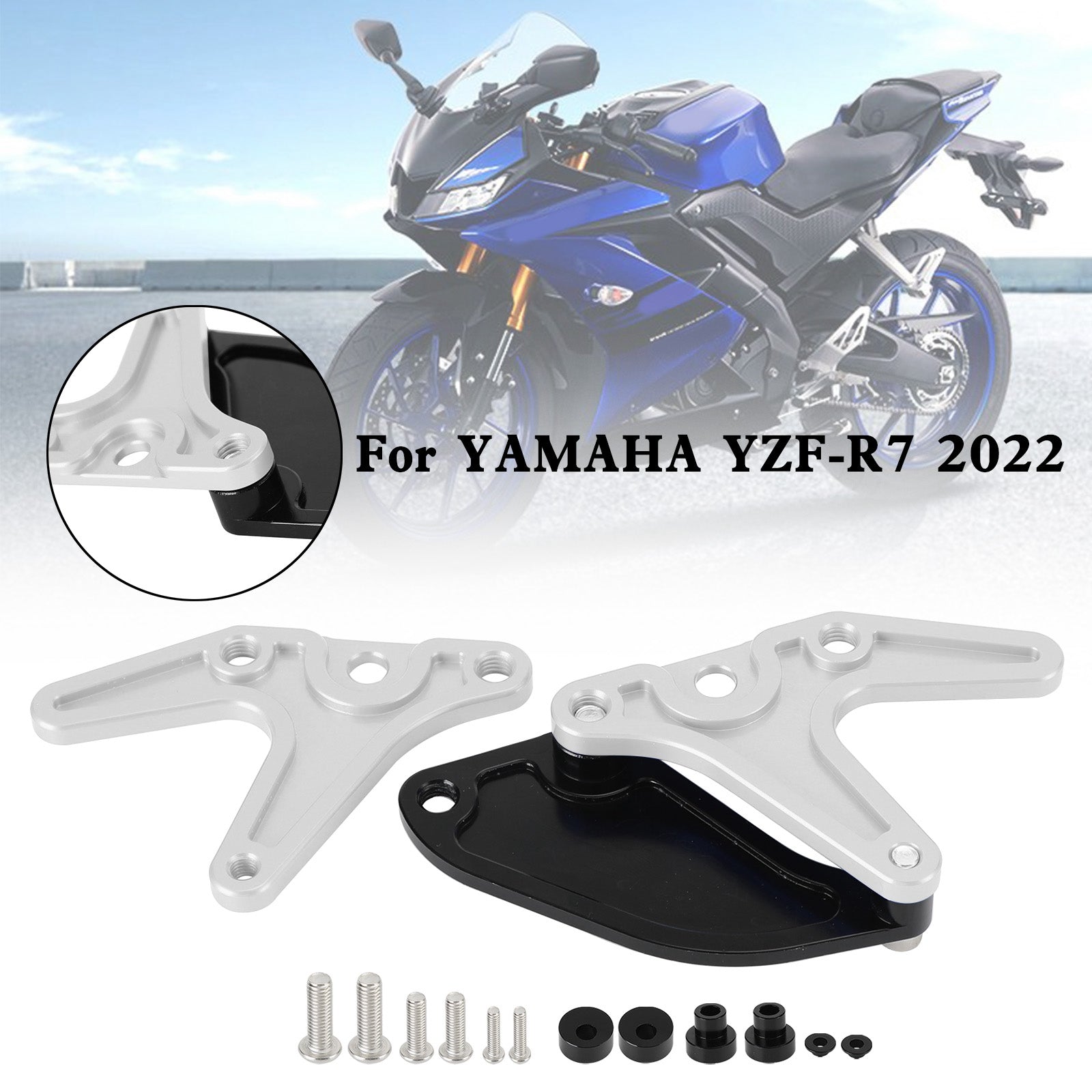 Aluminum Motorcycle Stand Hook Sprocket Toe Guard For Yamaha YZF-R7 R7 2022