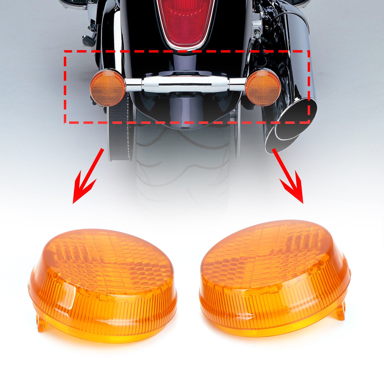 Cubierta de lentes de luz de señal de giro para Honda Shadow Spirit VT750 Vulcan VN genérico