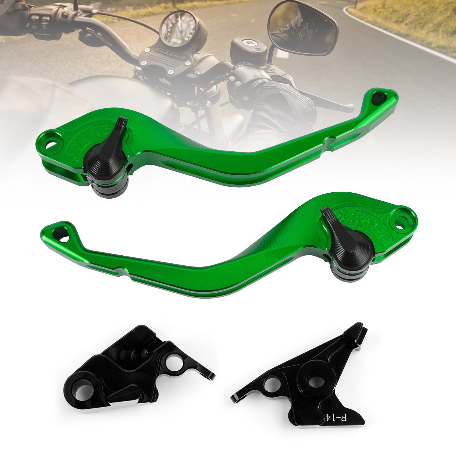 Leva freno frizione corta CNC adatta per Kawasaki ZZR600 ZXR400 Z750S ZX9R ER-5