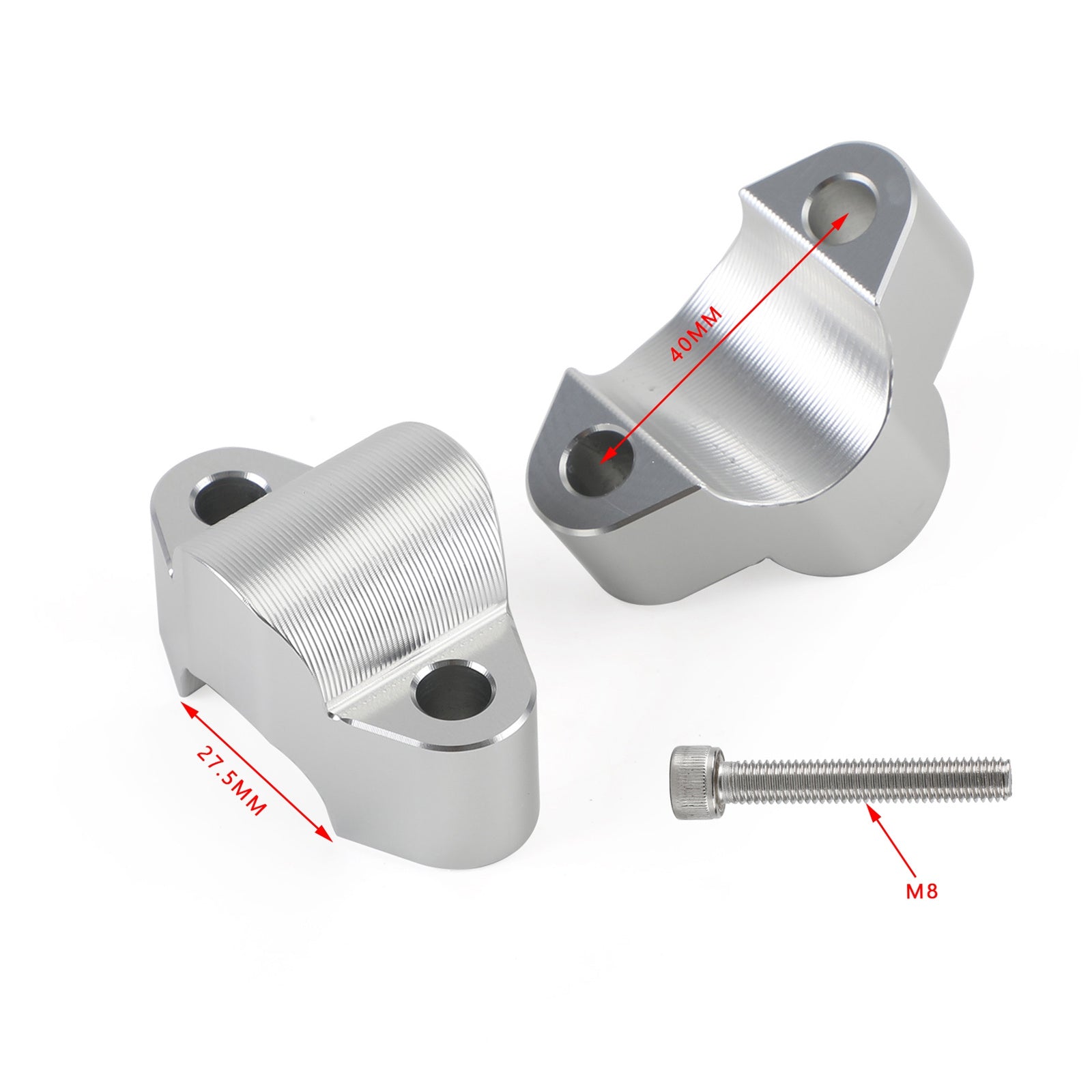 Aluminium-Lenkerstangen-Riser-Klemme für CFMOTO 800MT 800 MT 2021 2022 Generisch