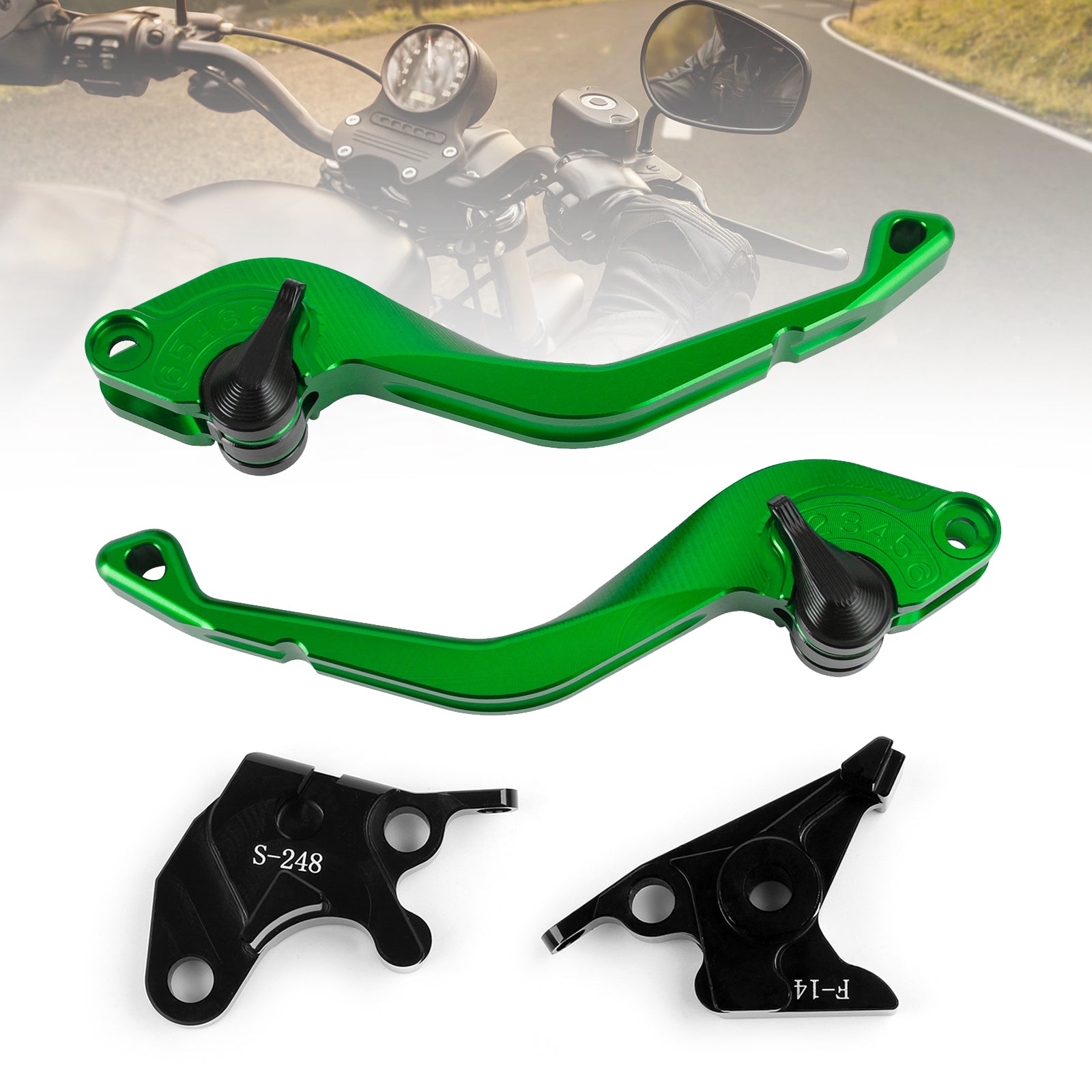 Levier de frein d'embrayage court CNC, adapté à Suzuki GSXR600 750 1000 DL650 GSR600