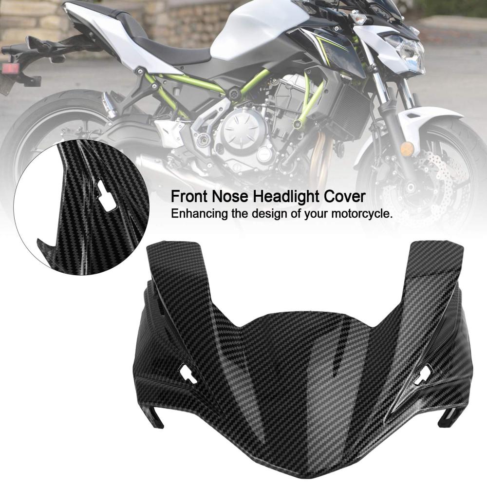 Carbon Front Nose Headlight Cover Surround Fairing For Kawasaki Z650 2017-2019 Generic