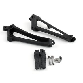 Rear Passenger Foot Pegs Footrest Brackets Fit For Yamaha YZF R1 2009-2011 Black