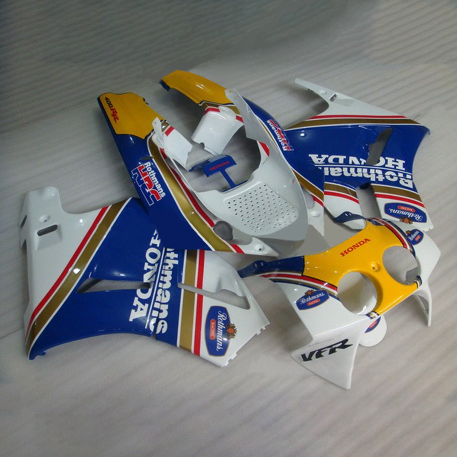 Amotopart 1988-1992 Honda VFR400R NC30 Fairing Blue&Yellow Kit