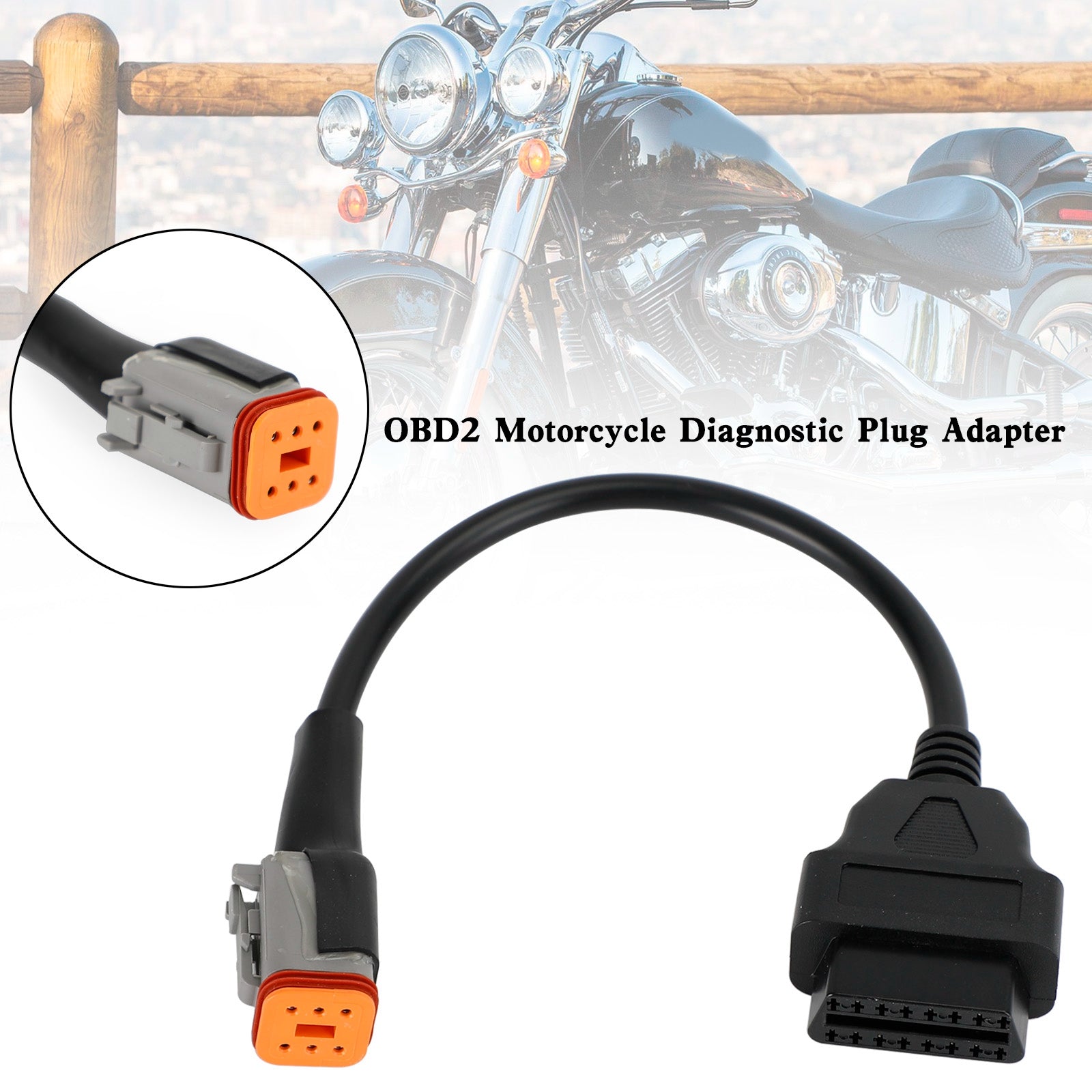 Adattatore cavi diagnostici OBD2 da 6 pin a 16 pin per Touring Electra Glides generico