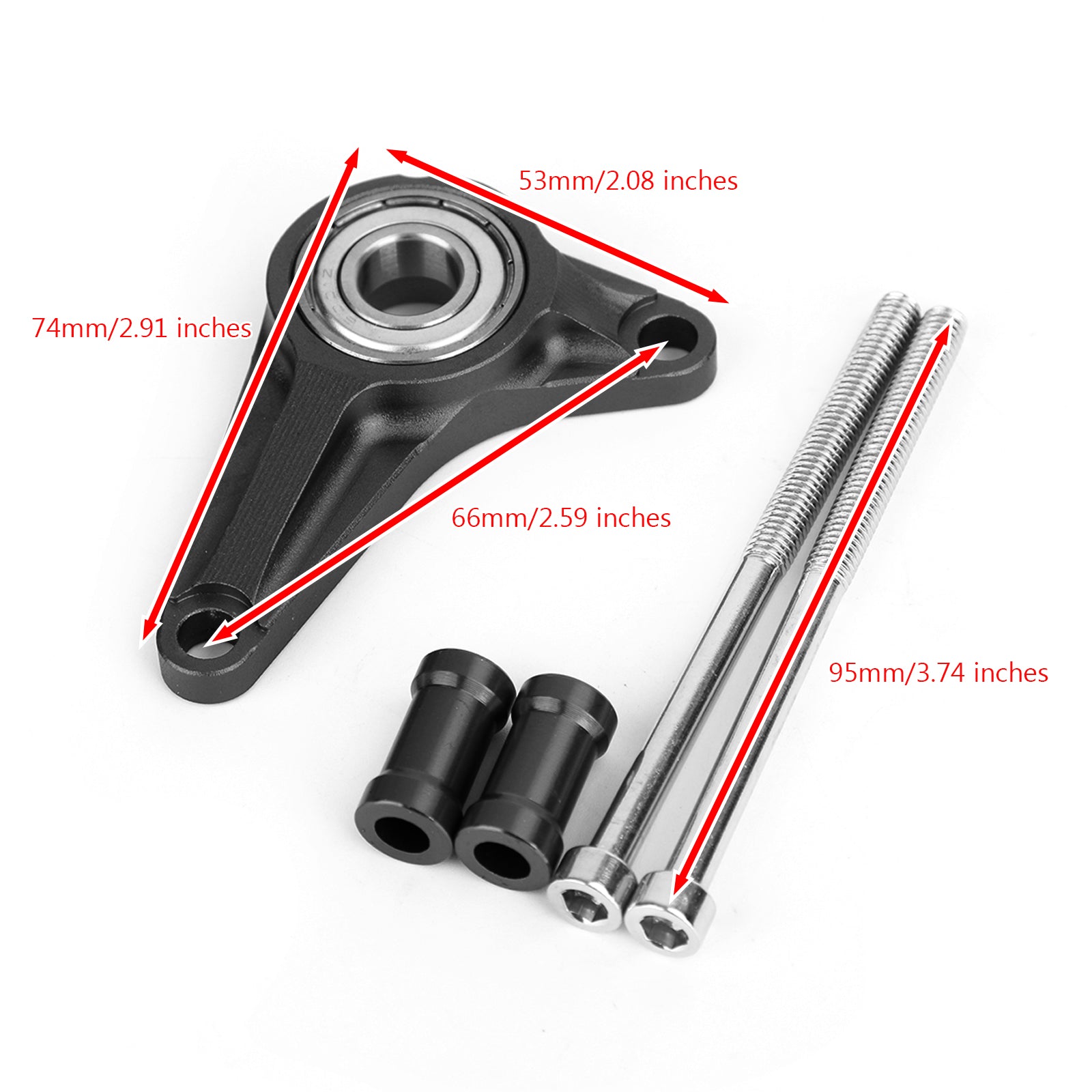 Honda MSX125 Grom 125 13-15 MSX125SF Grom 125 16-19 Shifting Gear Stabilizer w/ Mounting Bolts Black