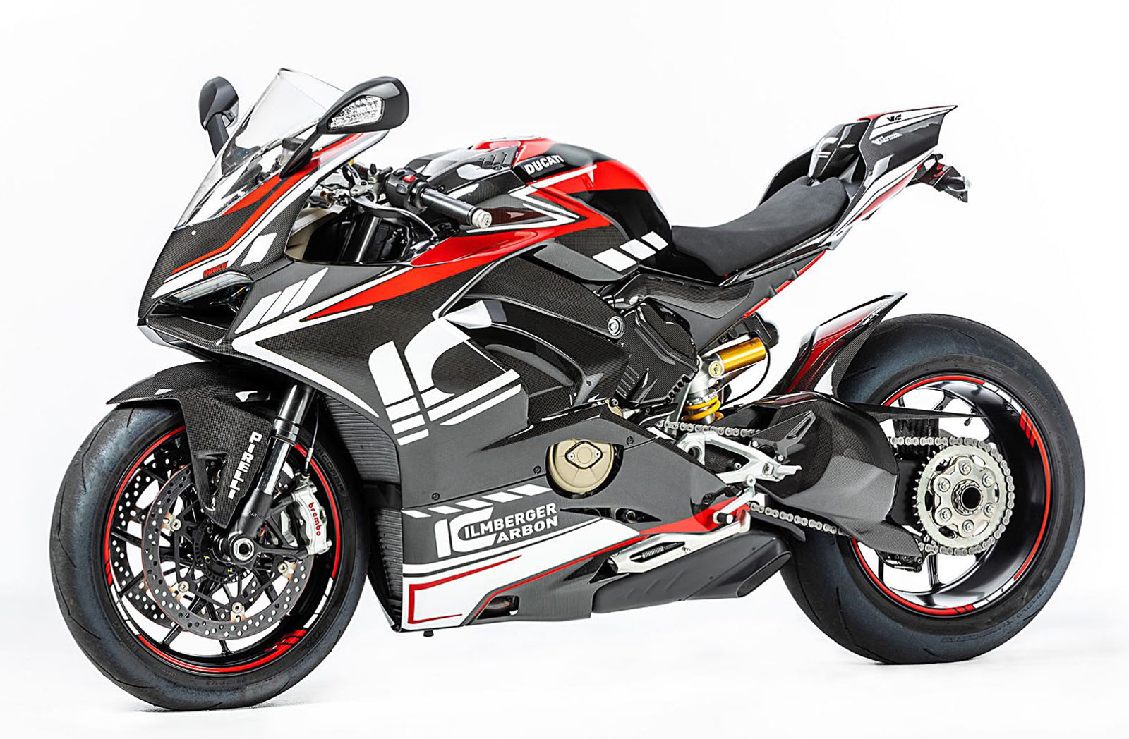 Amotopart Kit de carénage Ducati 2018-2019 Panigale V4/V4S et 2018-2020 Panigale V4SP Style 7