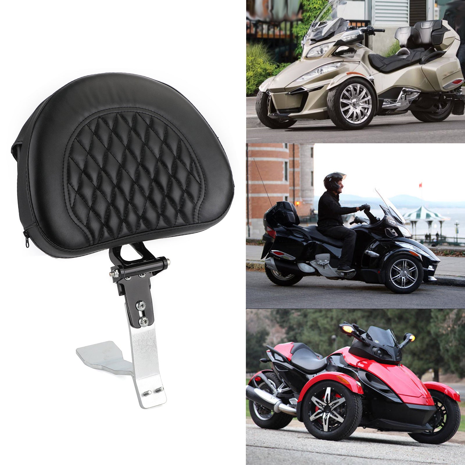 Respaldo ajustable para conductor ATV apto para Can Am Spyder RT SE6 SM6 SE5 2008-2017 genérico