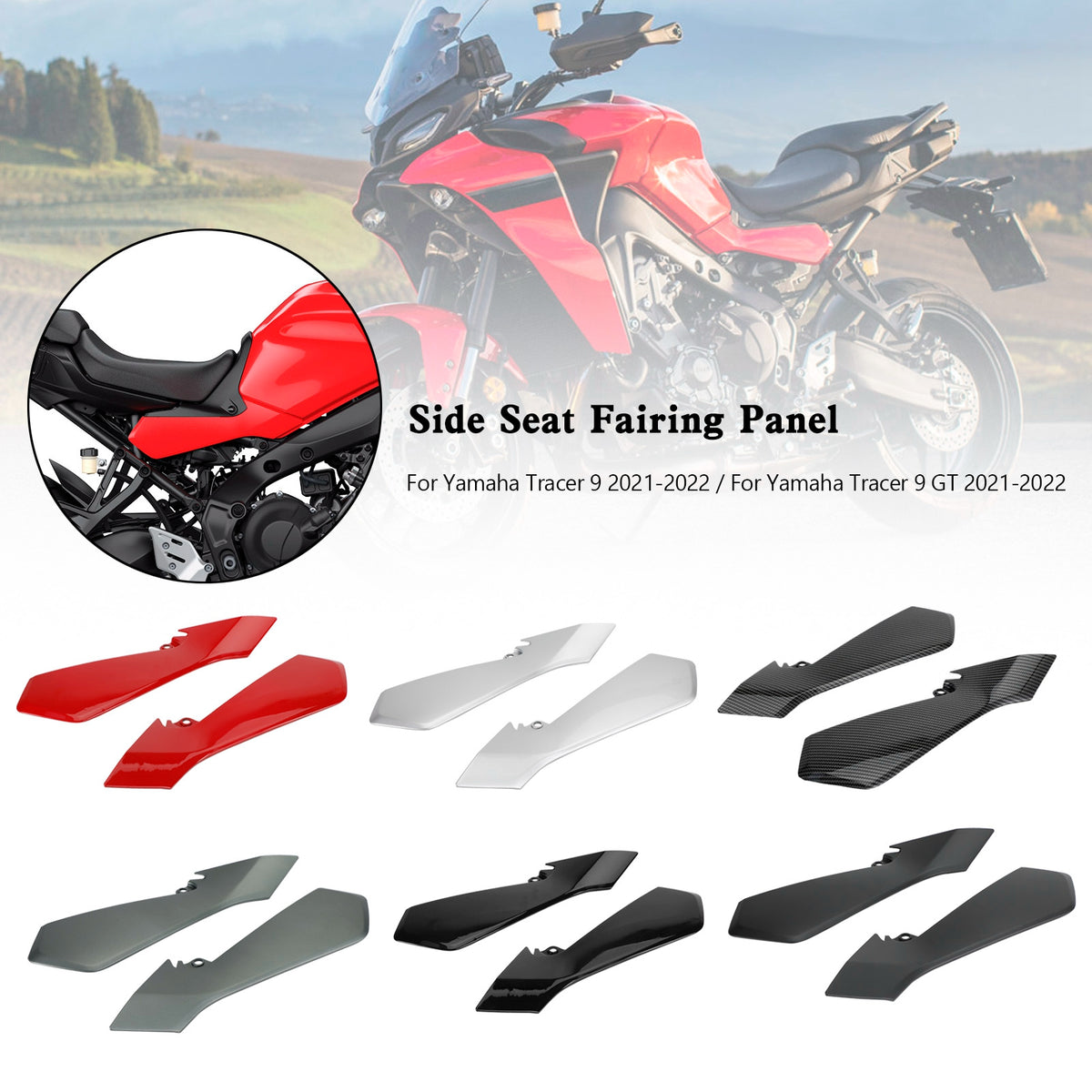 Rear Tail Side Seat Fairing Panel Cowl For Yamaha Tracer 9 GT 2021-2022