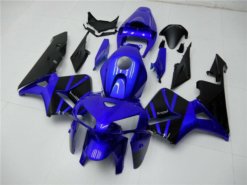 Amotopart 2005-2006 CBR600RR ホンダ フェアリング ブルー ブラック キット