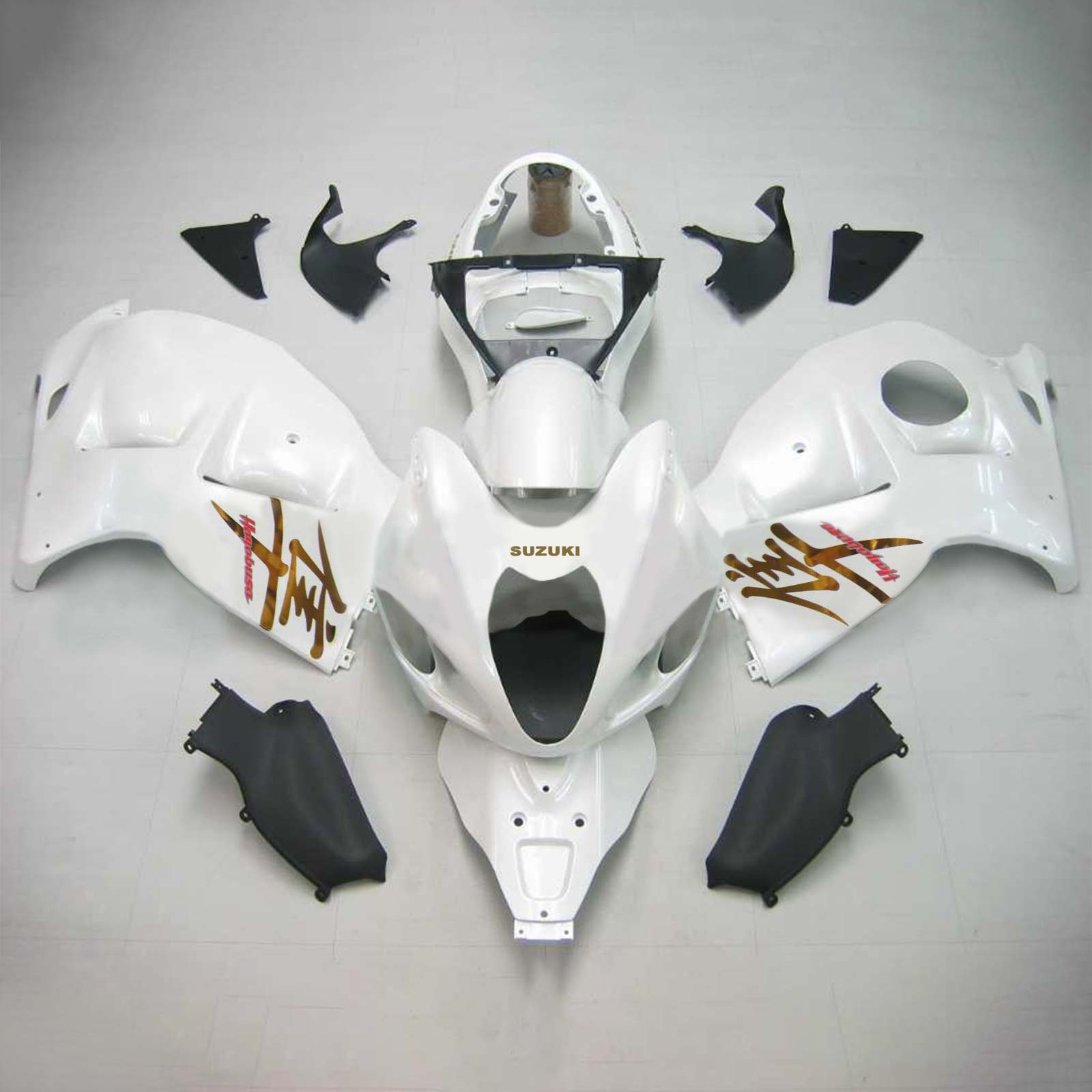 Kapotáž Amotopart 1999-2007 Suzuki Hayabusa GSX1300R bílá&Gstará sada
