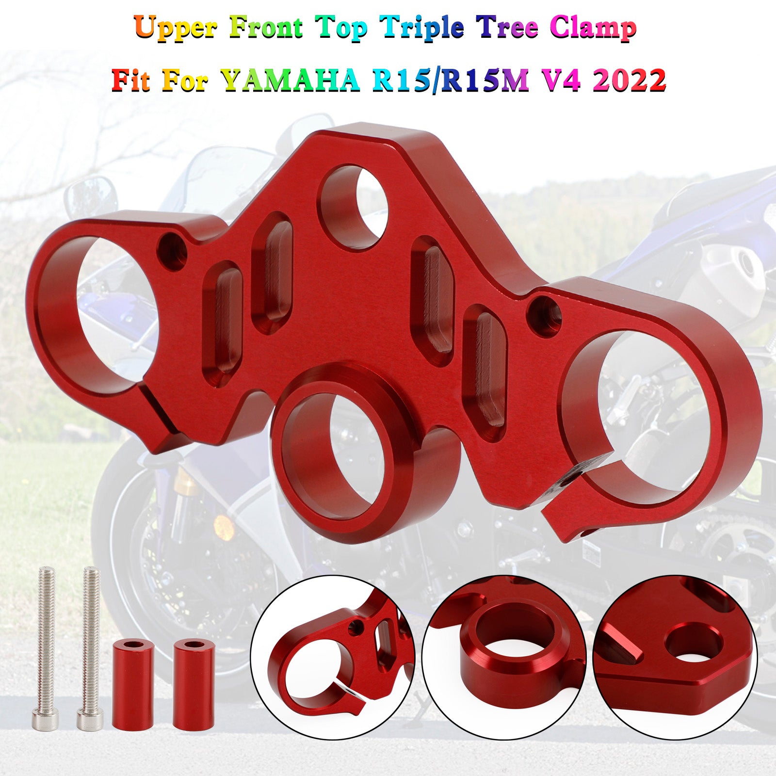 CNC Aluminum Upper Front Top Triple Tree Clamp For YAMAHA R15 V4 R15M 2022 Generic