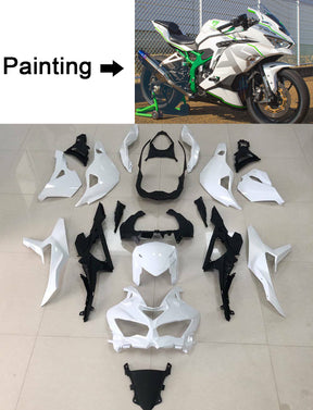 Amotopart 2019-2024 Kawasaki Ninja ZX25R ZX4R ZX4RR White Fairing Kit
