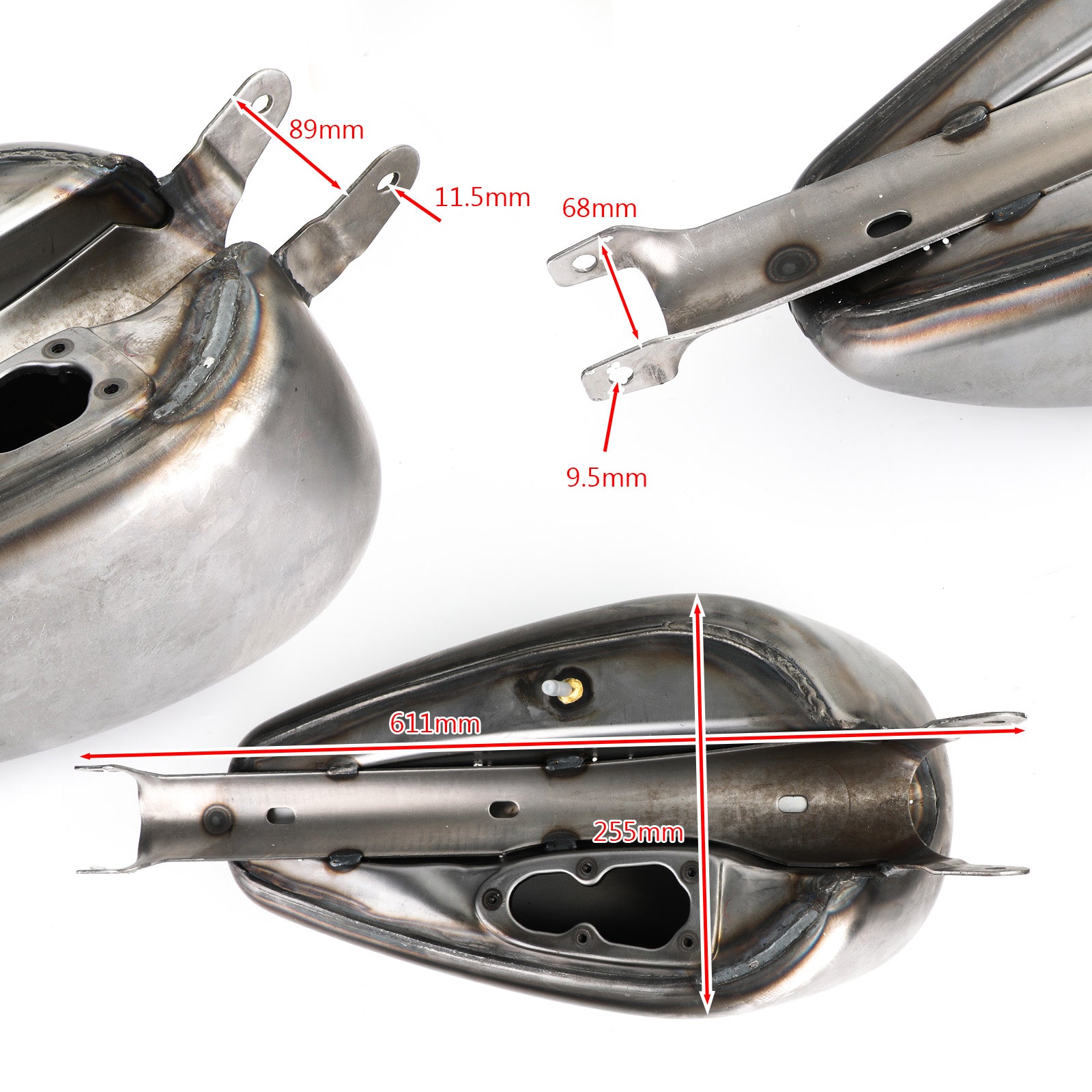 Serbatoio carburante per gas da 14,4 litri e 3,8 galloni, adatto per Harley Sportster XL 2007-2017 generico