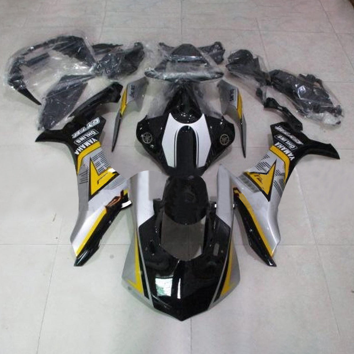 Amotopart Yamaha 2020-2024 YZF R1 Black Sliver Fairing Kit