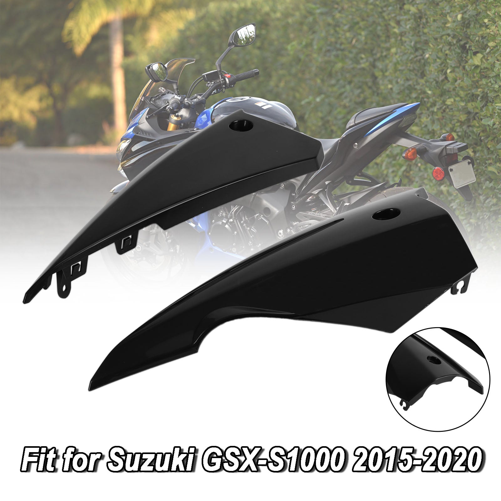 未塗装フロントロアサイドパネルフェアリングスズキ GSX-S 1000 2015-2020 汎用