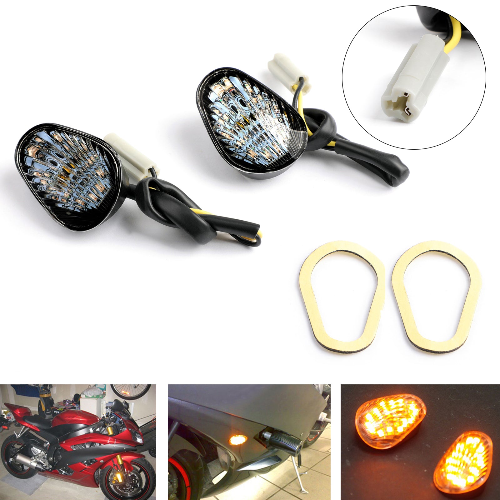 Yamaha 06–08 YZF R6S & 03–09 YZF R6 & 02–08 YZF R1 Blinker Smoke