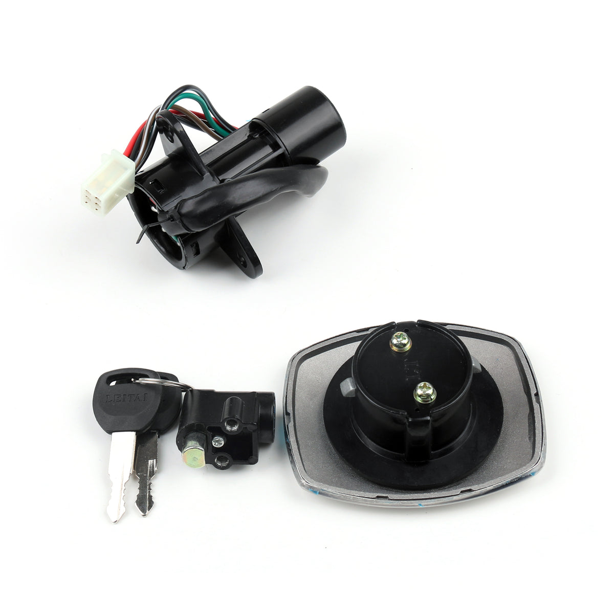 Ignition Switch Lock & Fuel Gas Cap Key Set For Suzuki GS125 6 wire 1982-2000