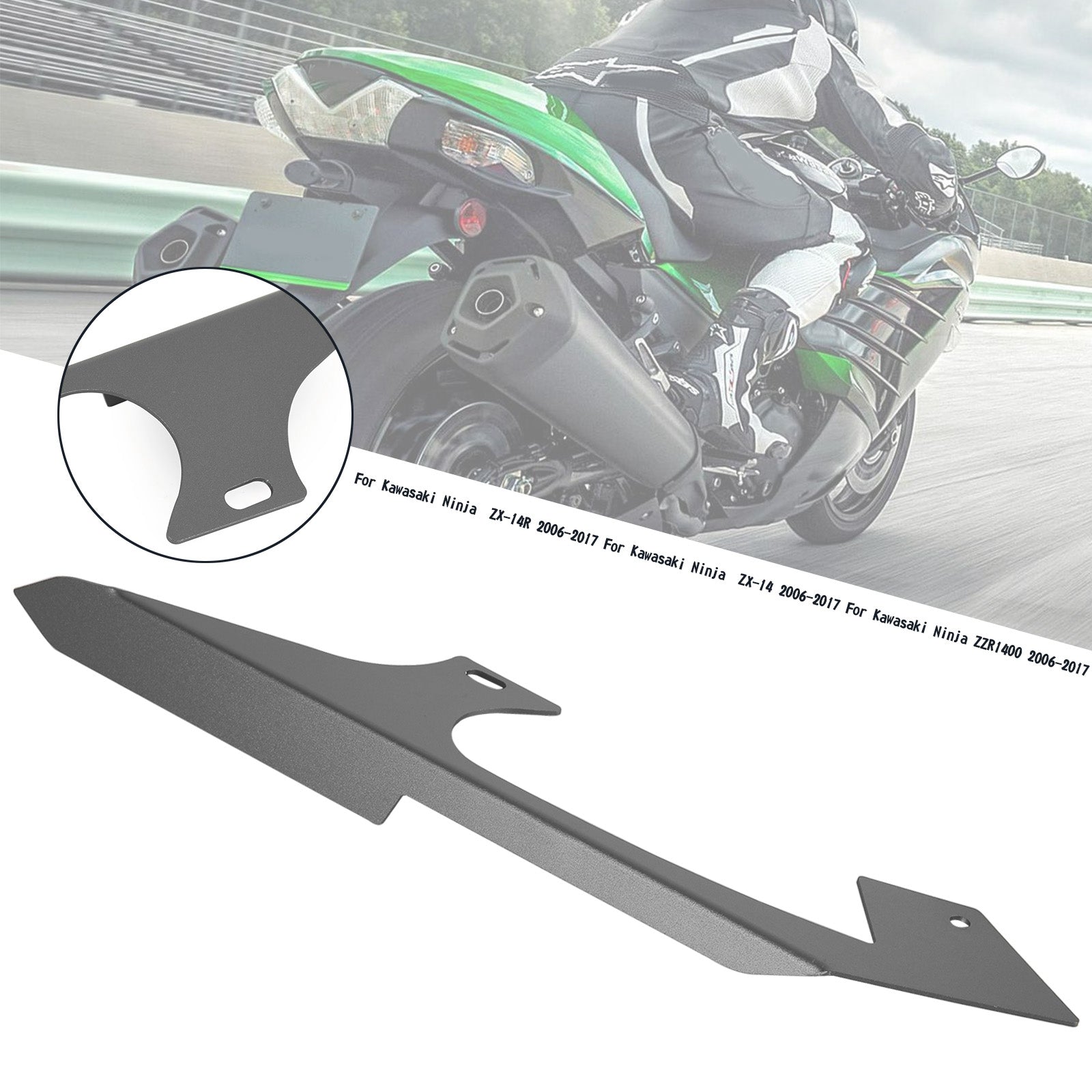 Sprocket Chain Guard Cover For Kawasaki Ninja ZZR1400 ZX14 ZX14R 2006-2017