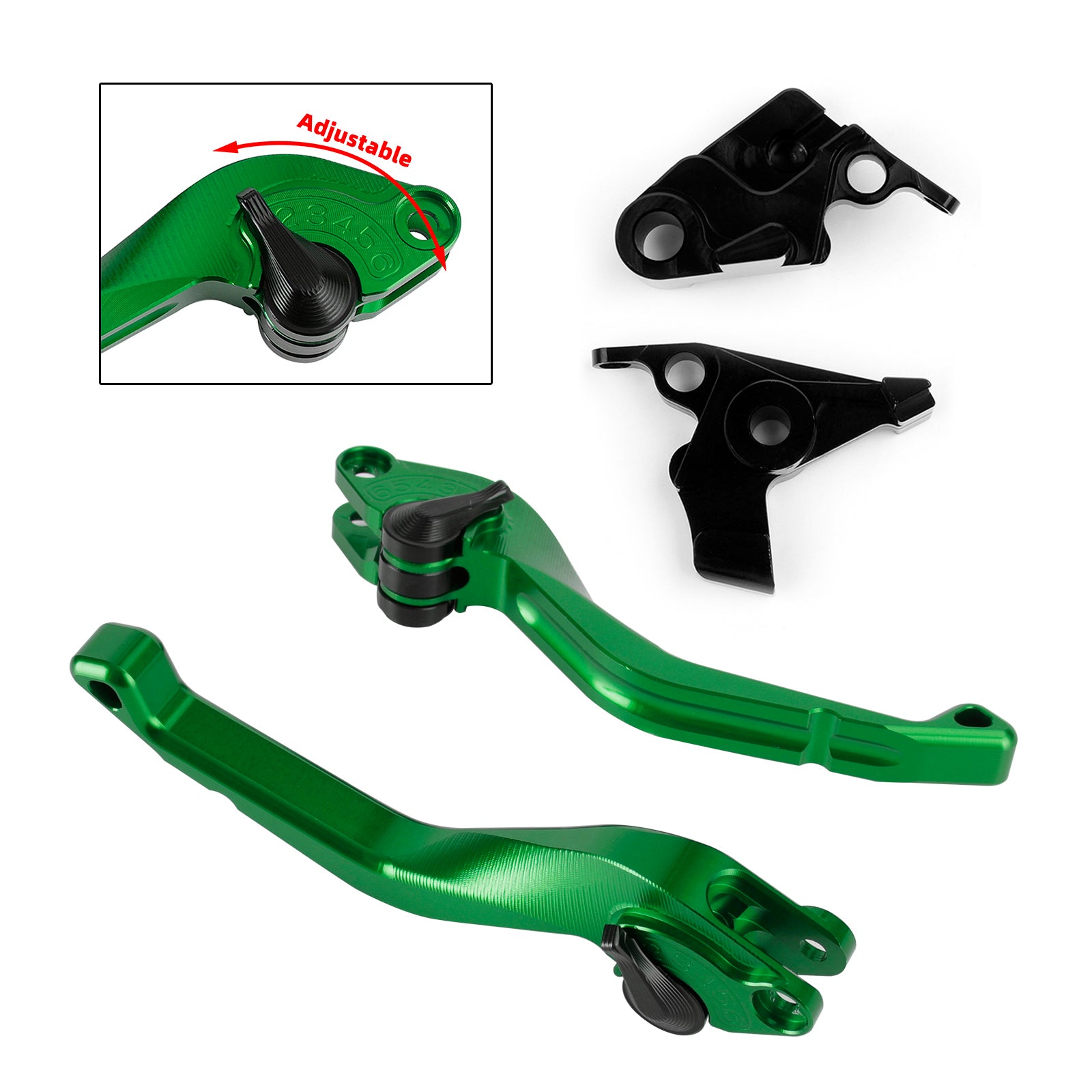 Levier de frein d'embrayage court CNC adapté à Kawasaki ER-6N NINJA 650R/ER-6F VERSYS