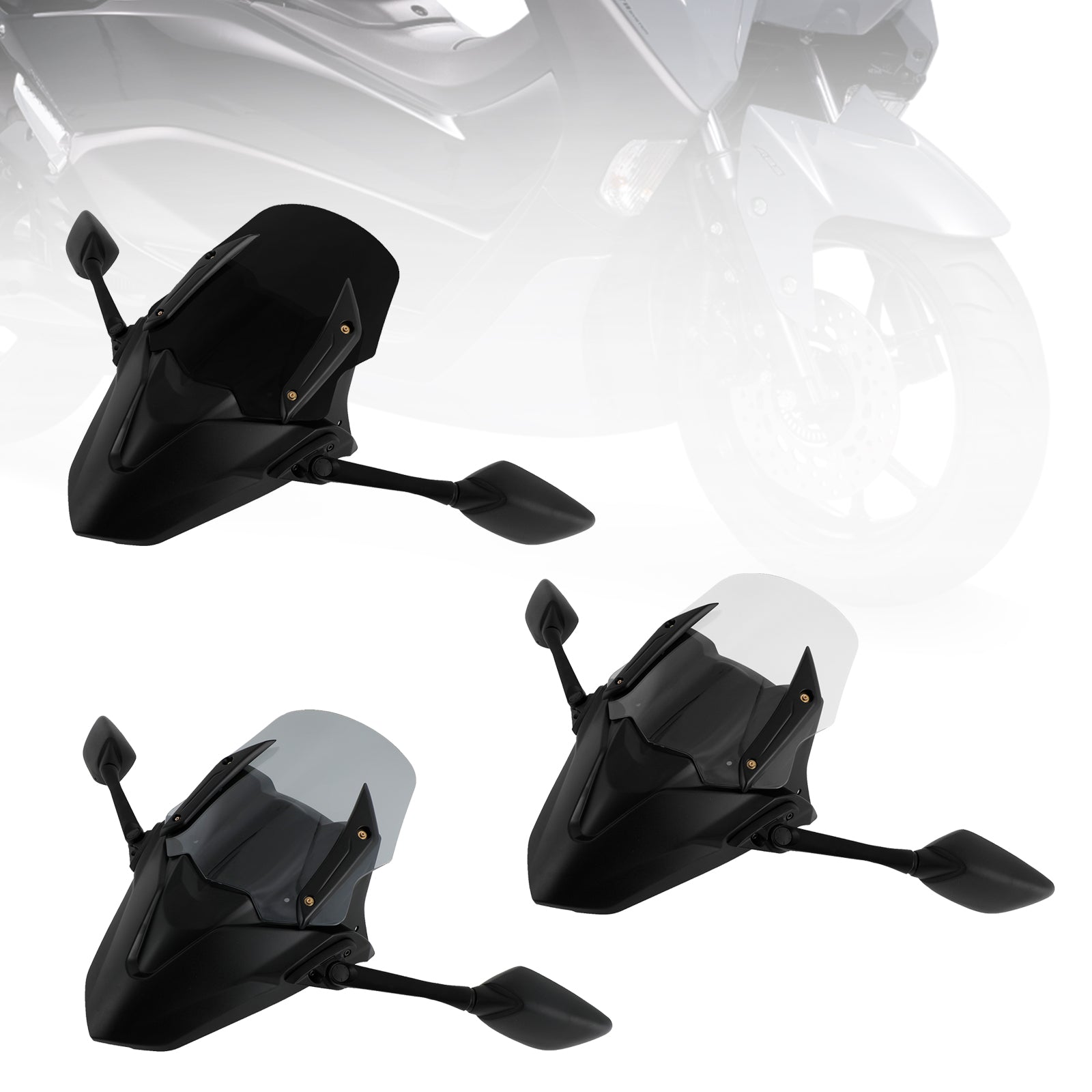 Parabrisas de motocicleta ABS apto para Yamaha NMAX 155 NMAX 155 2021-2022 genérico