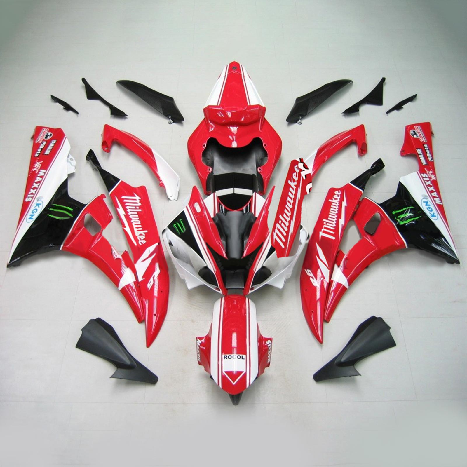 Amotopart Yamaha 2006-2007 YZF 600 R6 Red Fairing Kit
