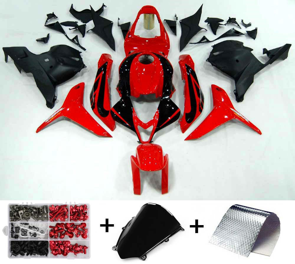 Amotopart 2009-2012 CBR600RR Honda Kit de carenado rojo y negro