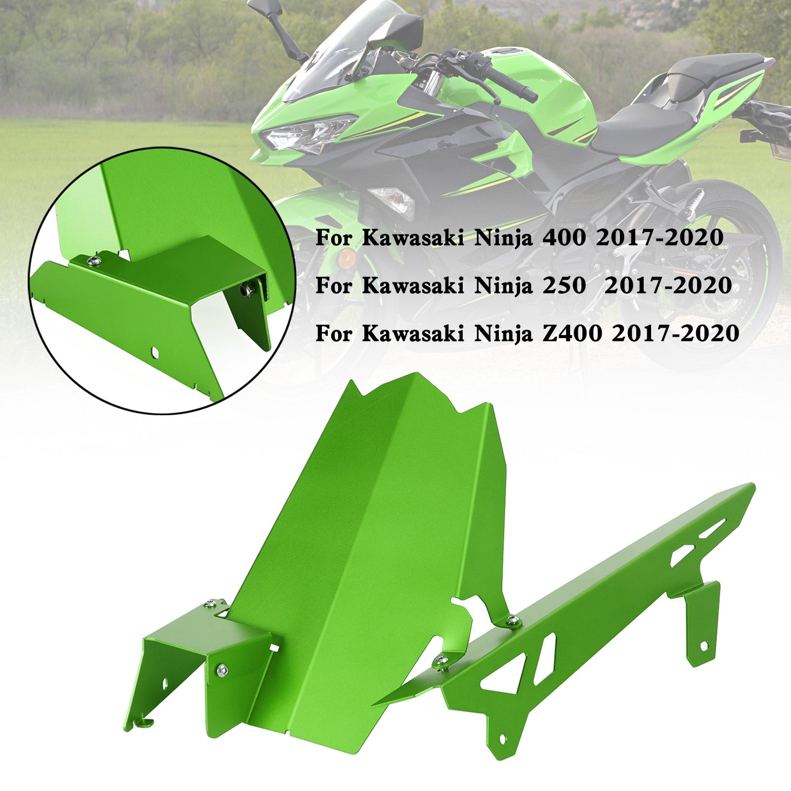 Couvercle de protection de chaîne de pignon pour Kawasaki Ninja 400/250 Z400 2017-2020 générique