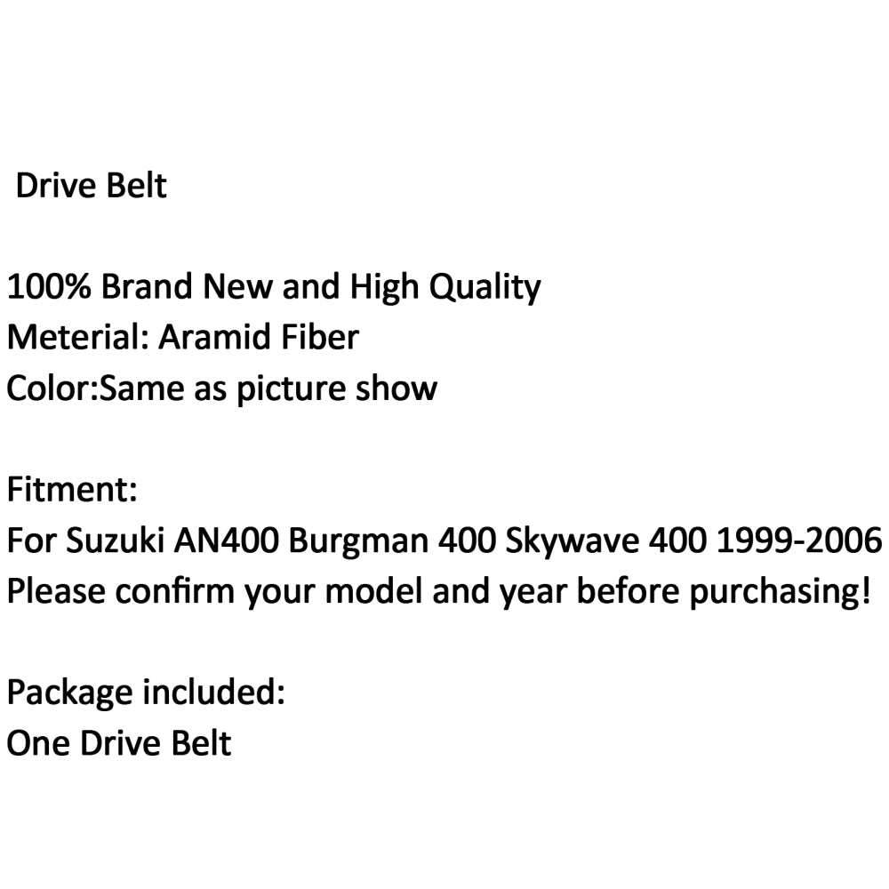 Antriebsriemen, externer Antriebsriemen, Keilriemen, passend für Suzuki AN 400 Burgman/Skywave 400 2003–2006