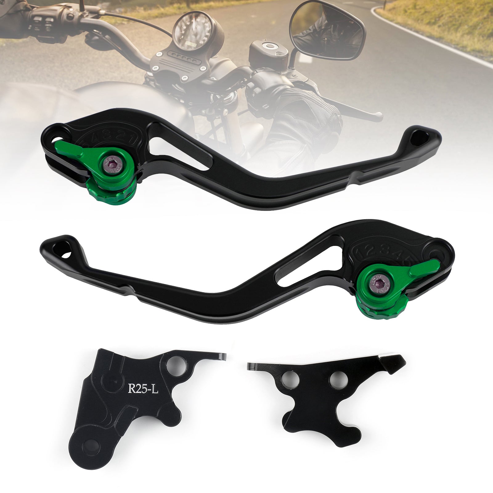 Nueva palanca de freno de embrague corta compatible con Yamaha YZF R25 2014-2015 YZF R3 2015