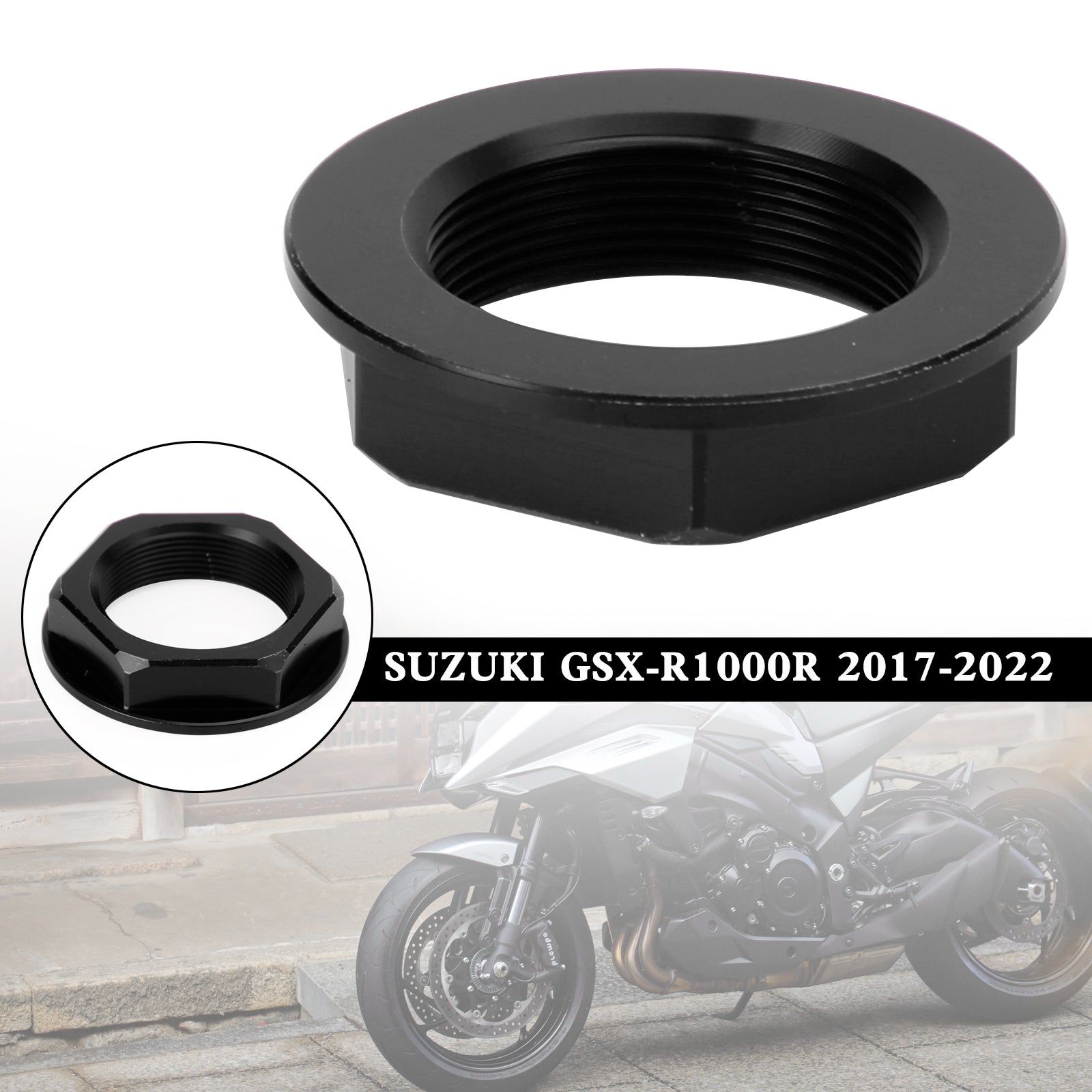 ビレットステアリングステムナットスズキ GSXR 600/750 YZF-R1 ZX6R S1000RR