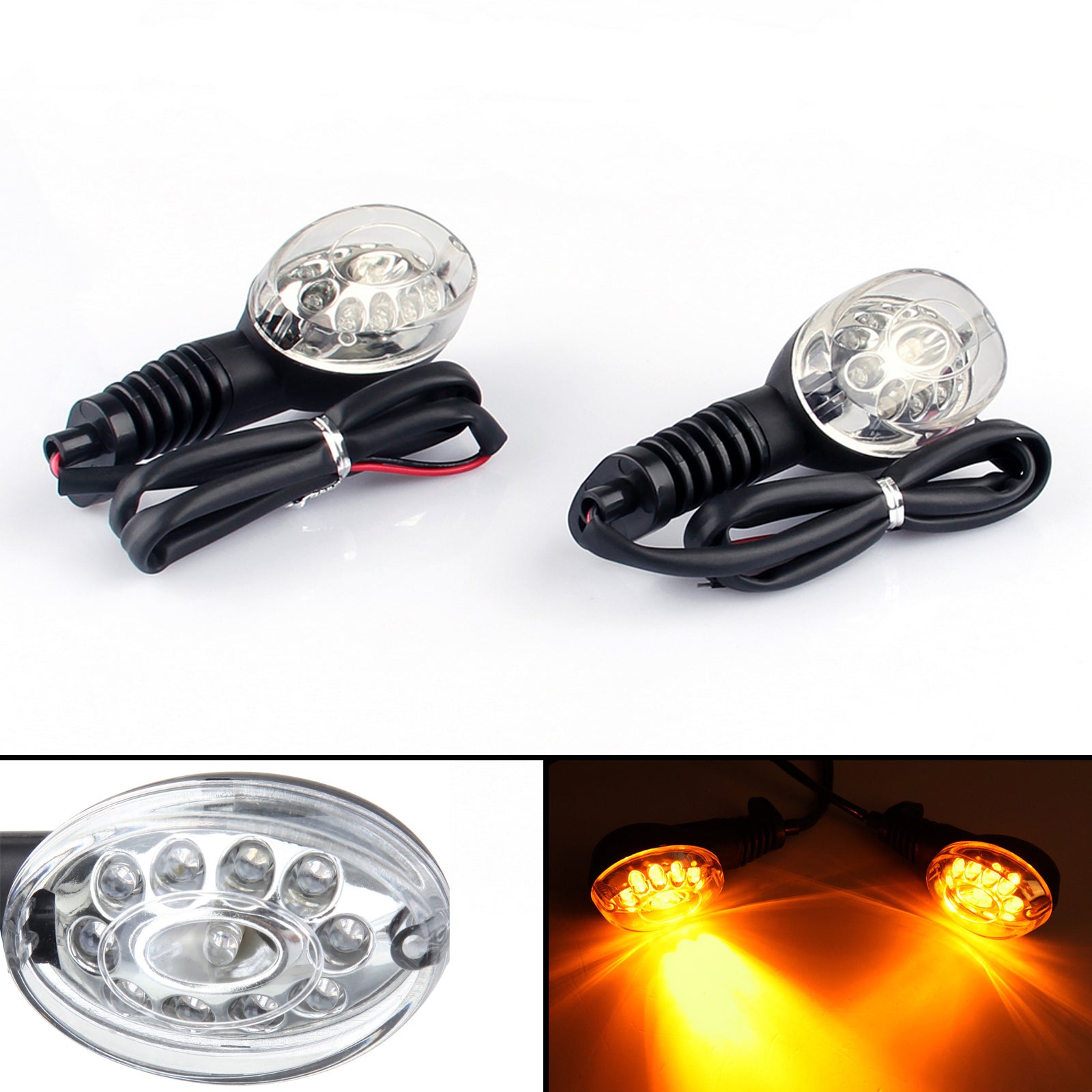 Front Rear LED Turn Signals Blinker Indicator For Kawasaki NINJA 250R