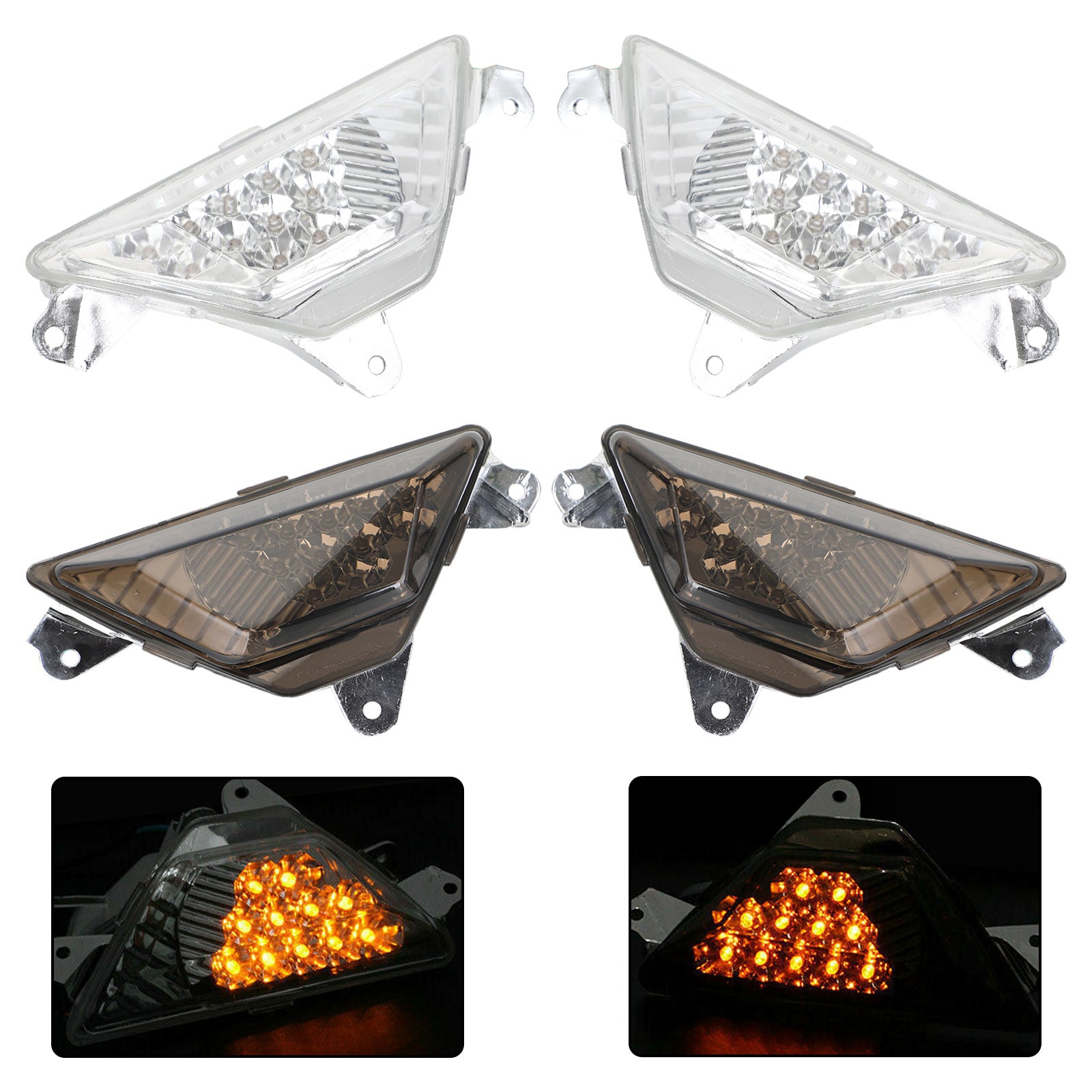 Kawasaki Ninja 250 300 400 650 1000 ZX6R LED フロント ウインカー ライト