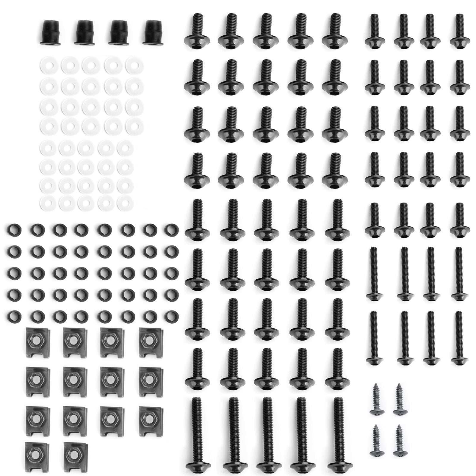 Honda Yamaha Suzuki Kawasaki Fairing Bolt Kit Bodywork Screws 177PCS