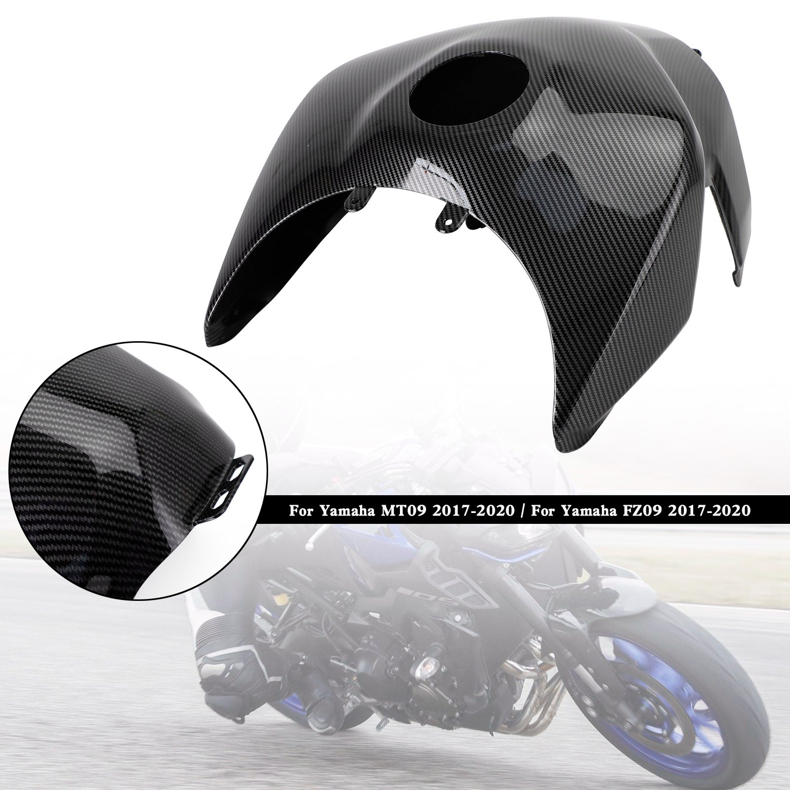 ガソリンタンクカバートリムフェアリングカウルヤマハ MT-09 MT09 FZ09