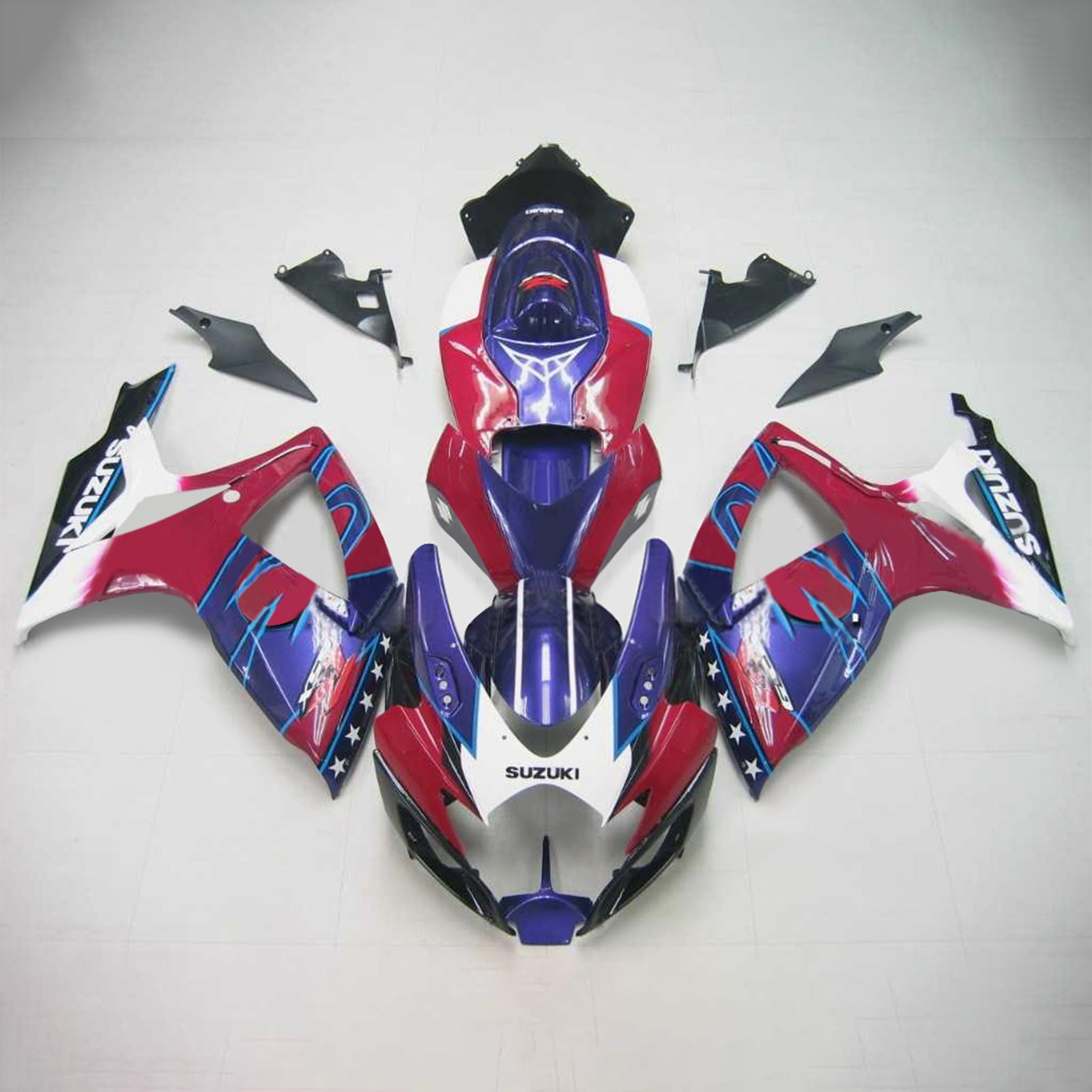 Amotopart 2006-2007 Suzuki GSXR 600/750 Kit de carenagem roxo e rosa