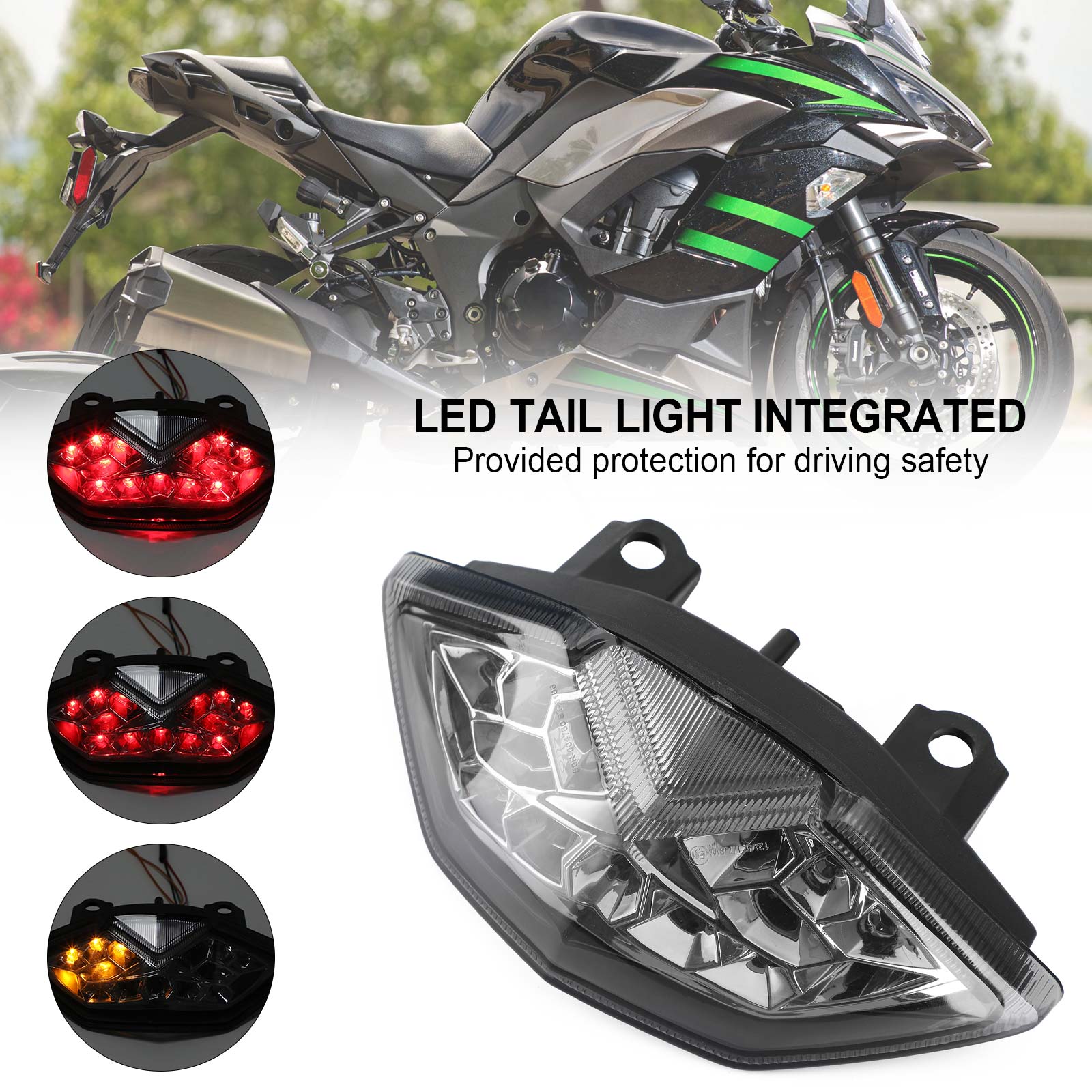 Fanale posteriore integrato per KAWASAKI NINJA 1000 KLE 650 VERSYS 2020 Z1000/SX generico